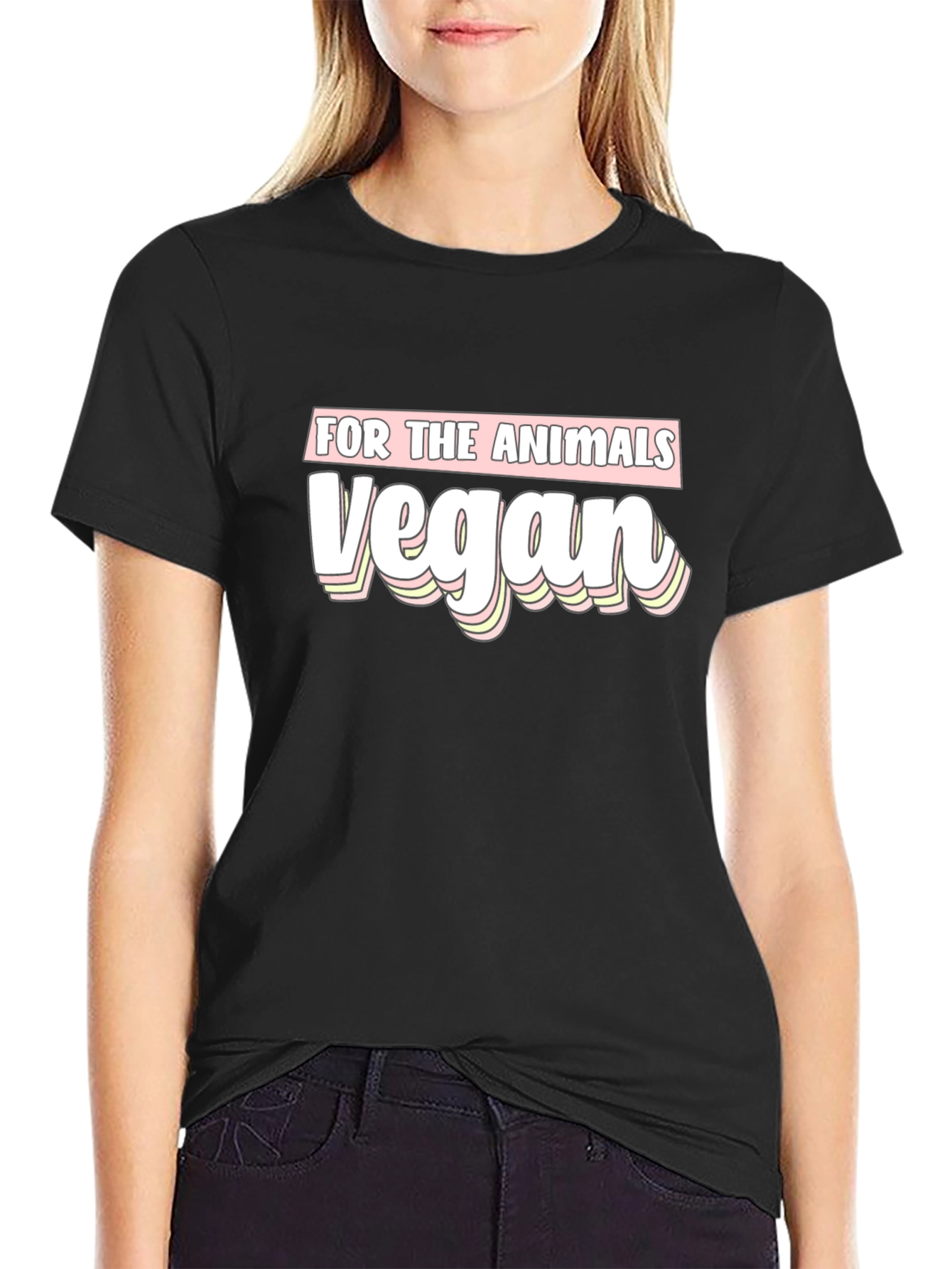 Vegan For The Animals T-Shirt - Black
