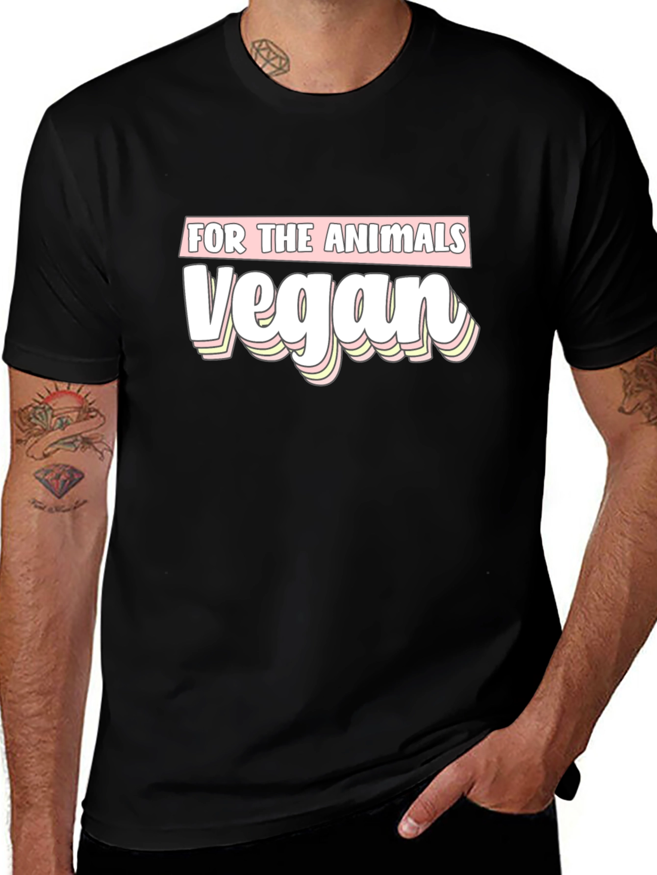 Vegan For The Animals T-Shirt - Black