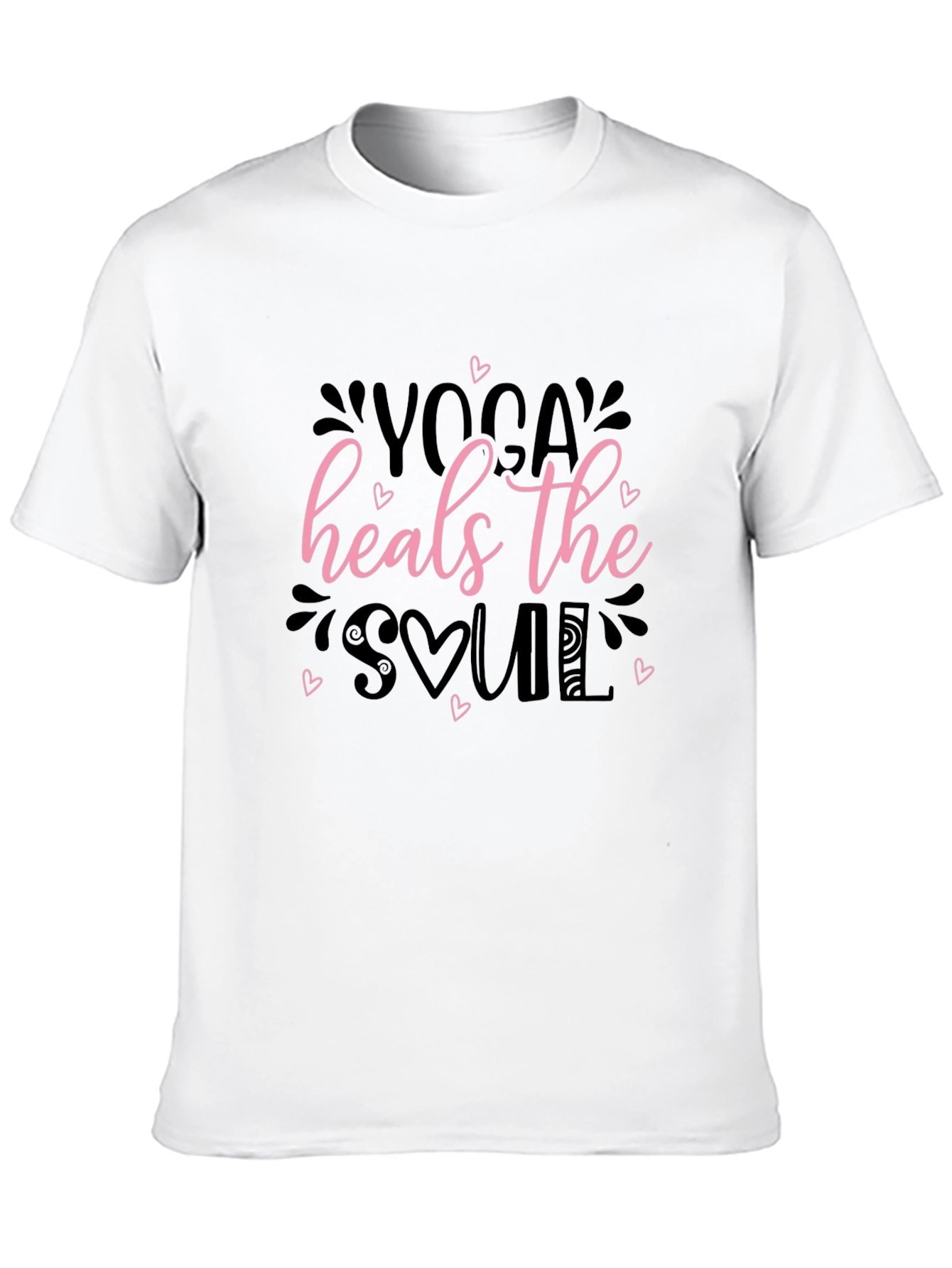 Yoga Heals the Soul Black T-Shirt