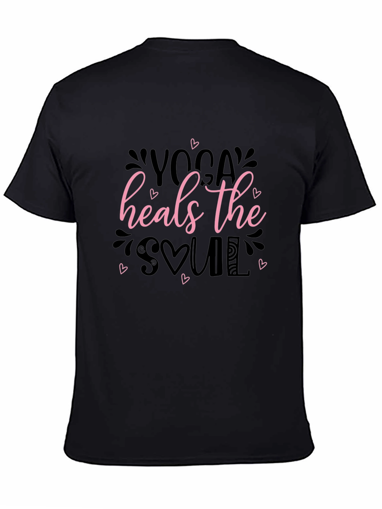 Yoga Heals the Soul Black T-Shirt