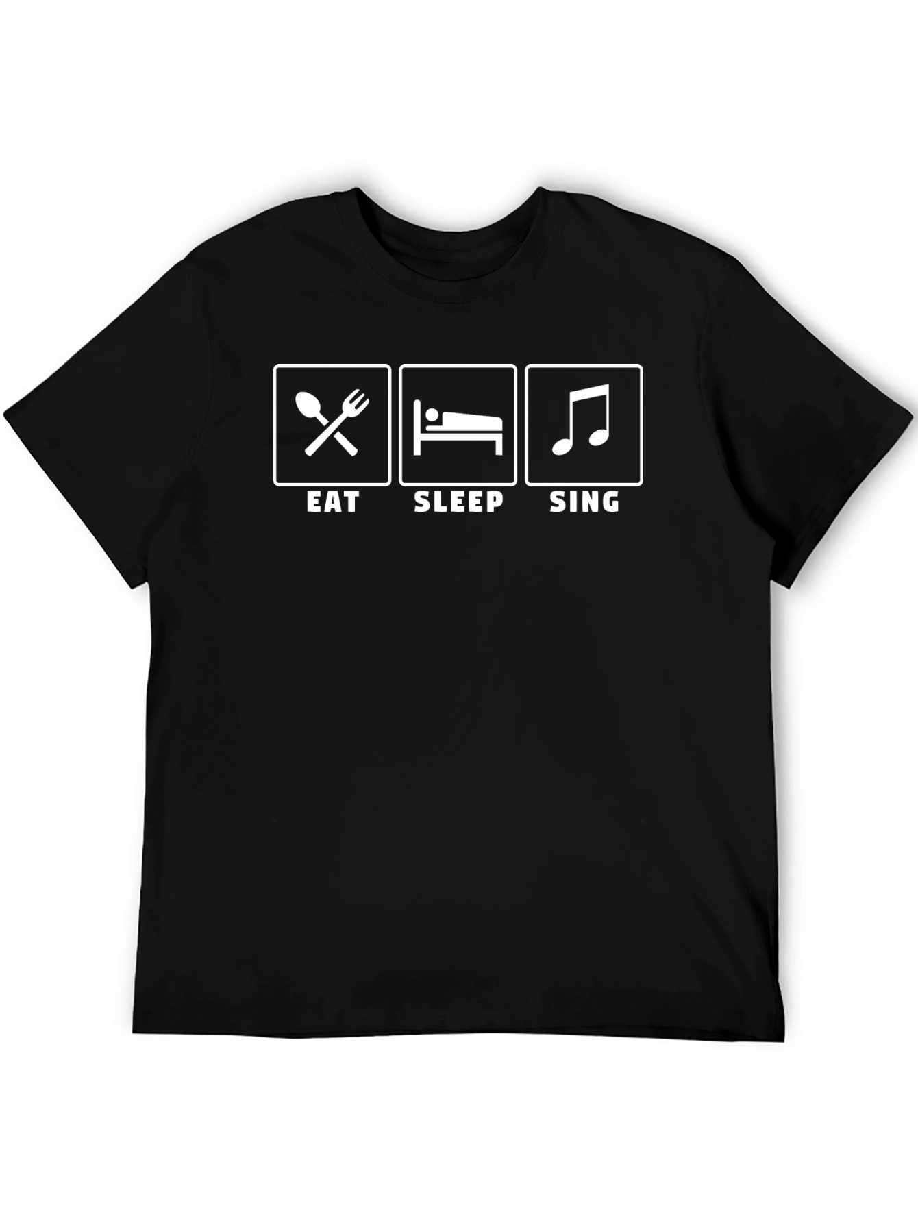 Eat Sleep Sing Black T-Shirt