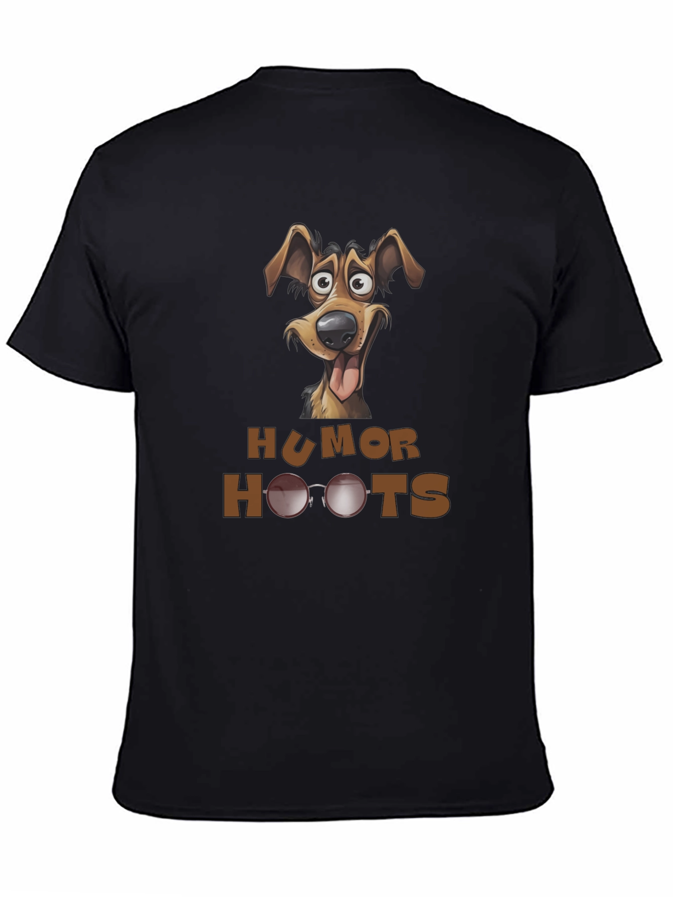 Humor Hoots Dog Graphic T-Shirt