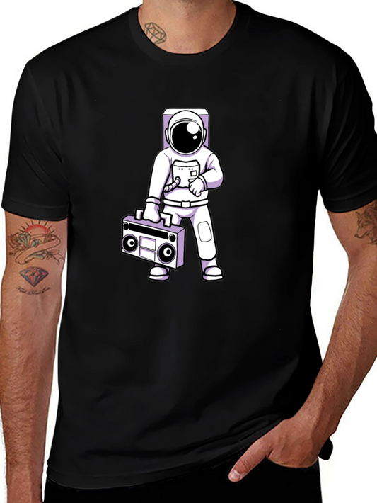 Astronaut Boombox Graphic T-Shirt