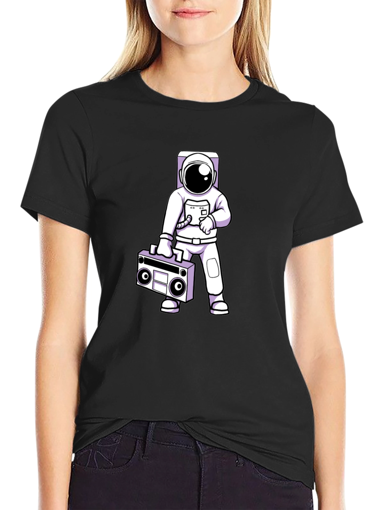 Astronaut Boombox Graphic T-Shirt