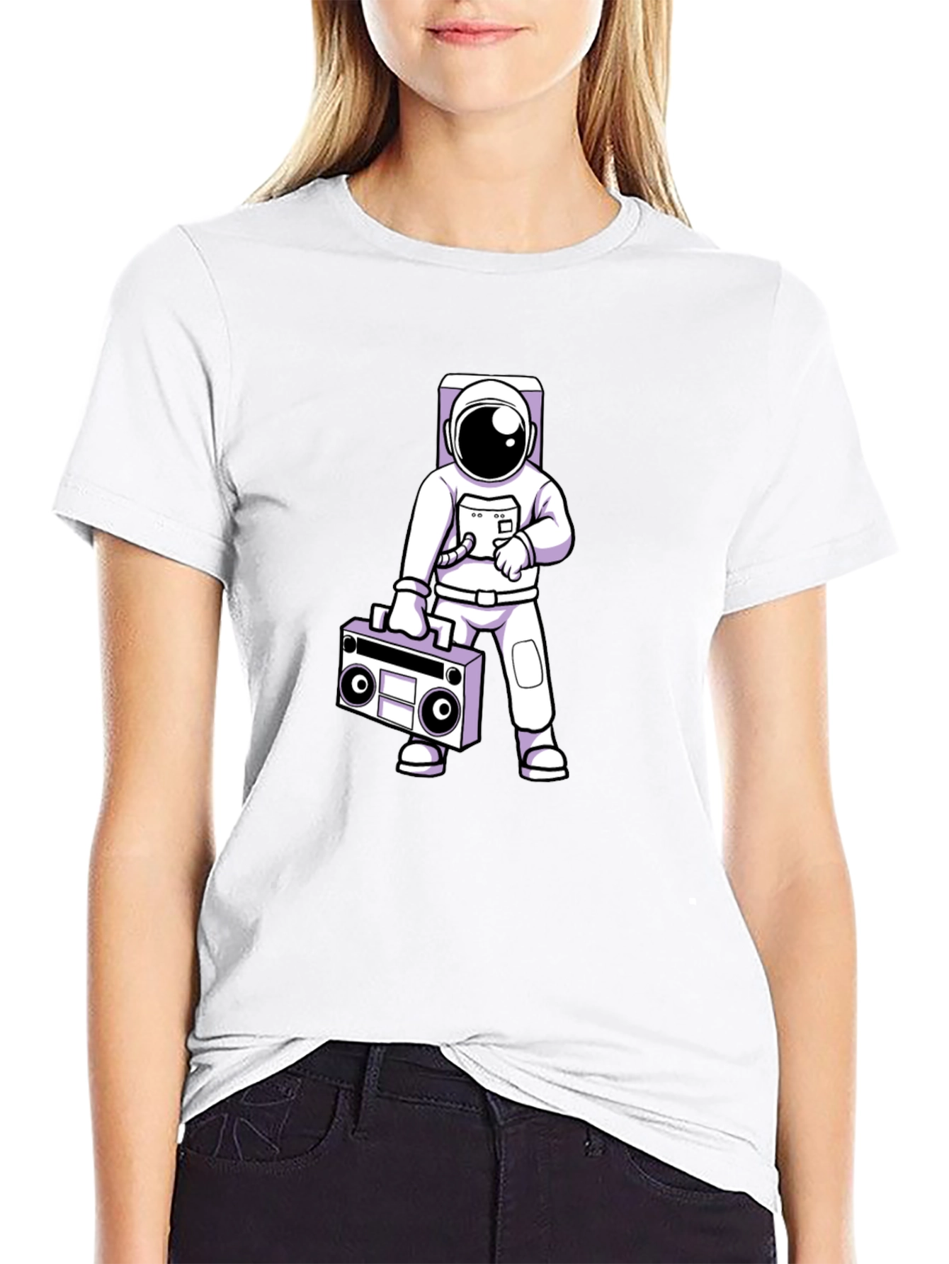 Astronaut Boombox Graphic T-Shirt
