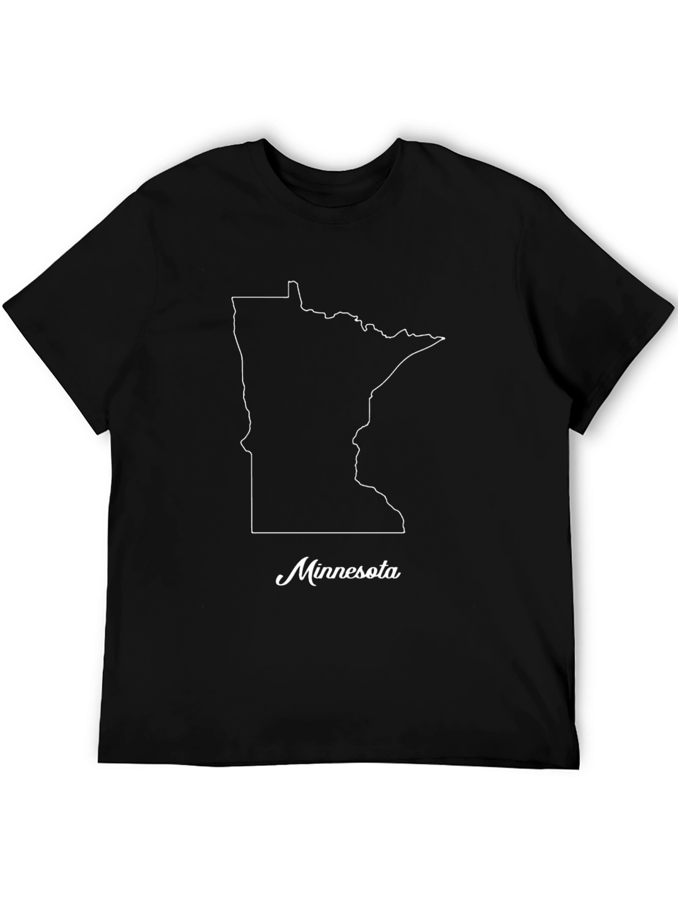 Minnesota Outline Graphic Tee - Black Casual Shirt