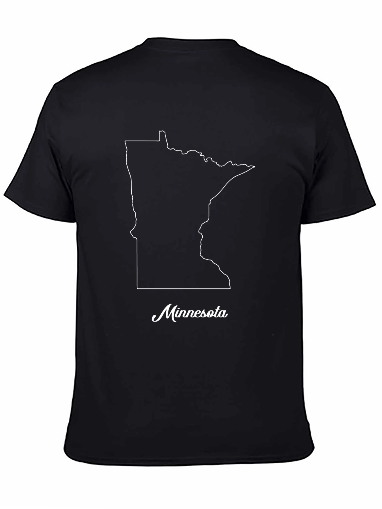 Minnesota Outline Graphic Tee - Black Casual Shirt