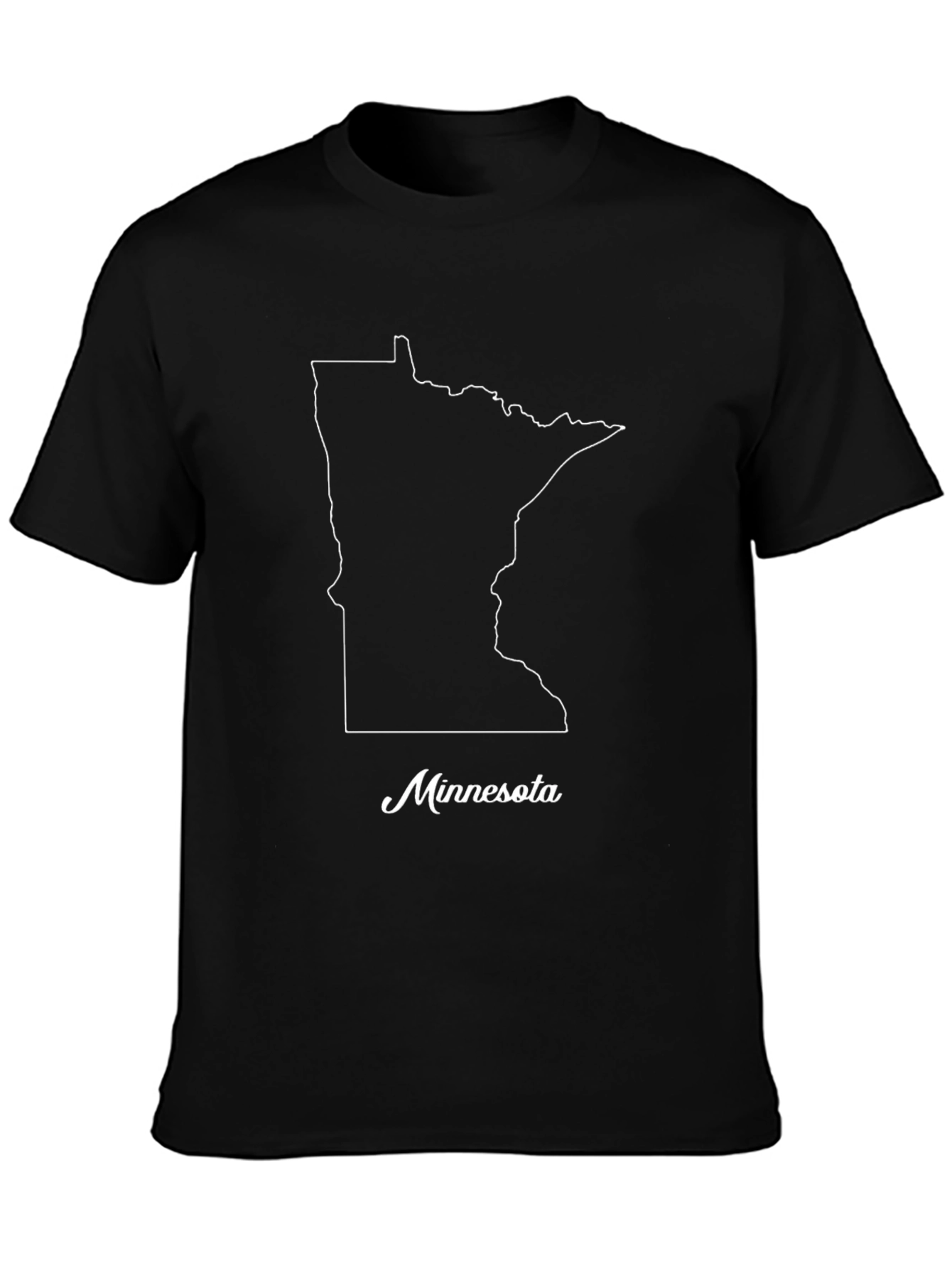 Minnesota Outline Graphic Tee - Black Casual Shirt