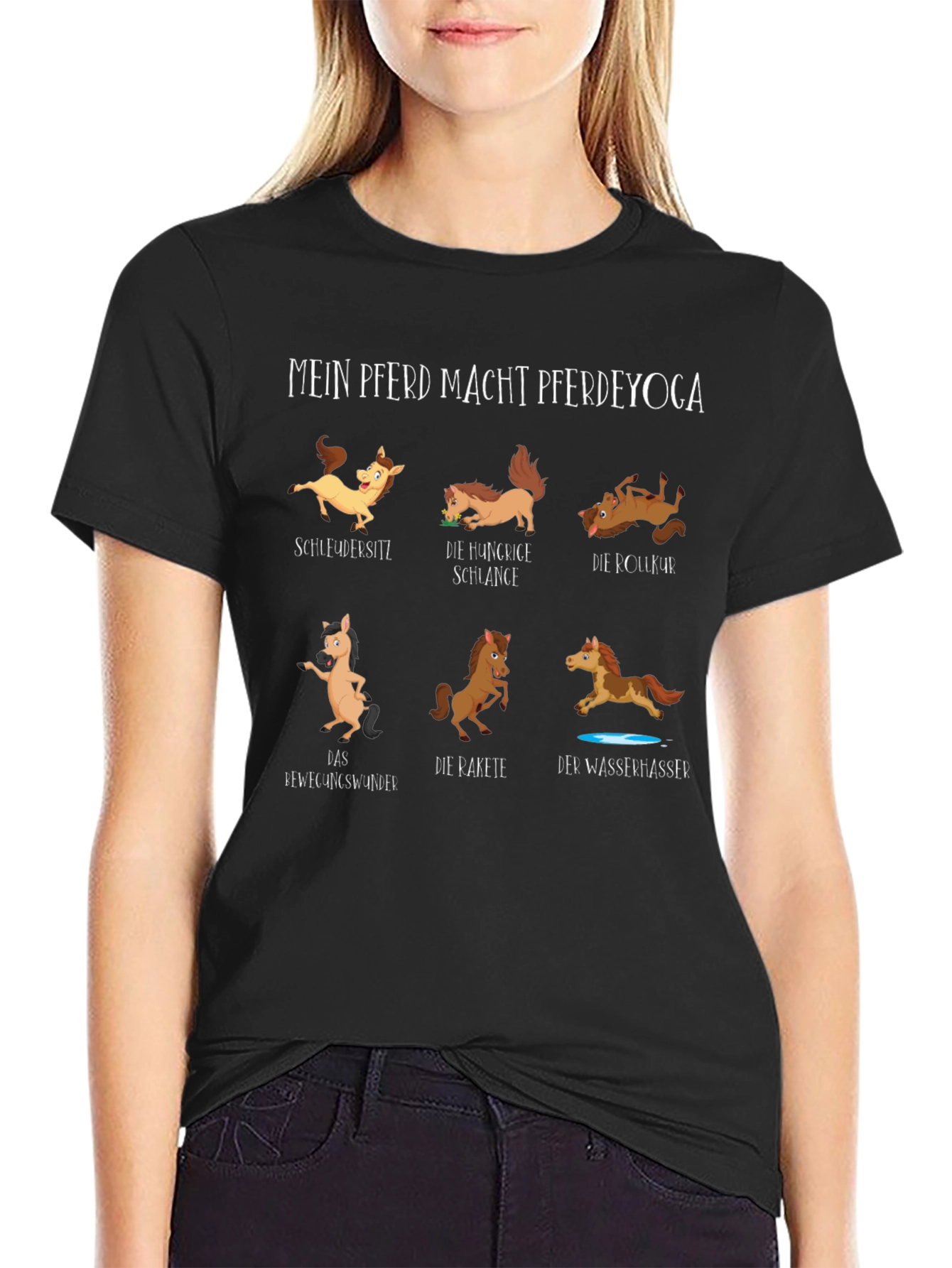 Horse Yoga T-Shirt - Funny Equestrian Tee