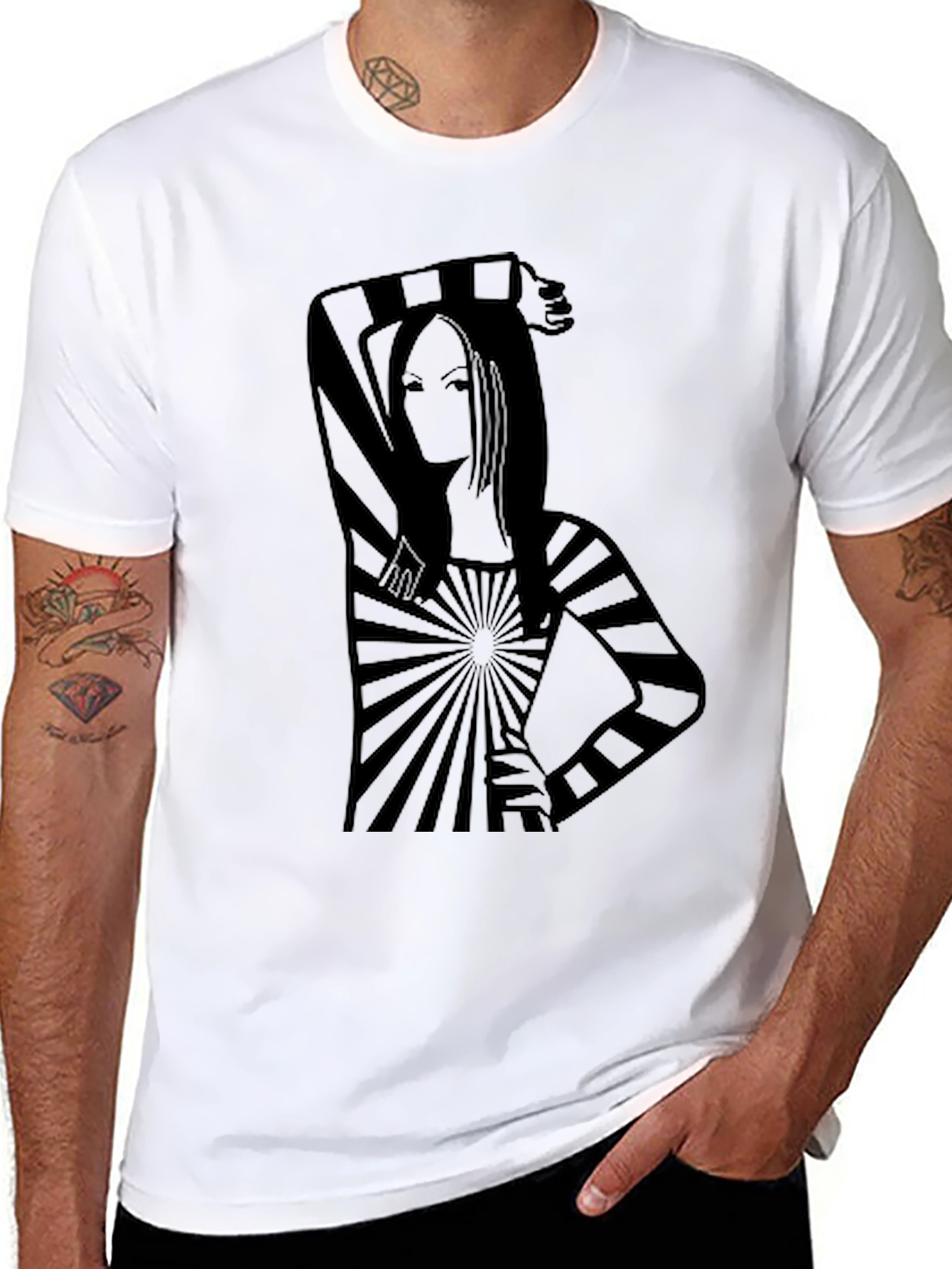 Stripped Design T-Shirt