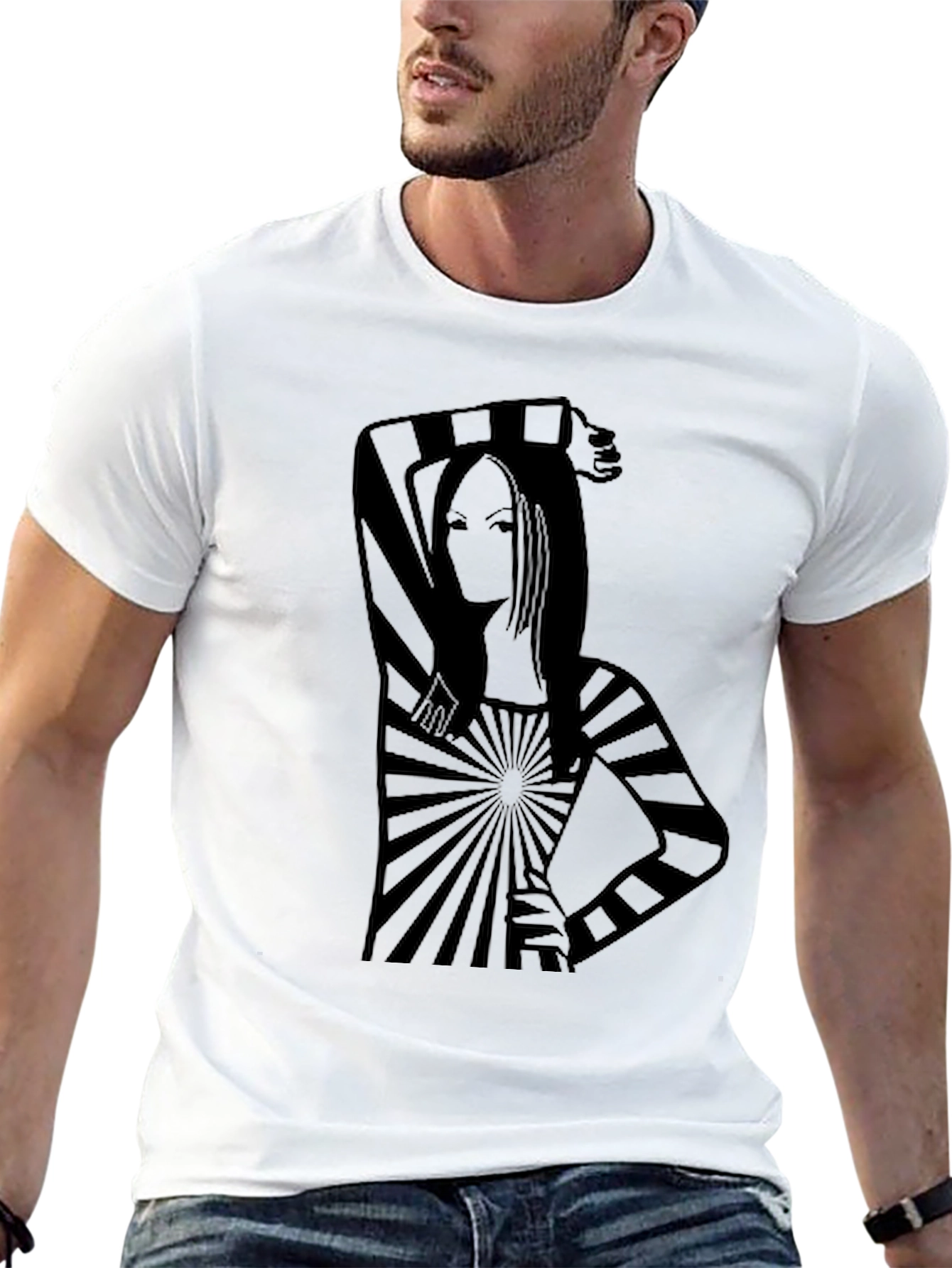 Stripped Design T-Shirt