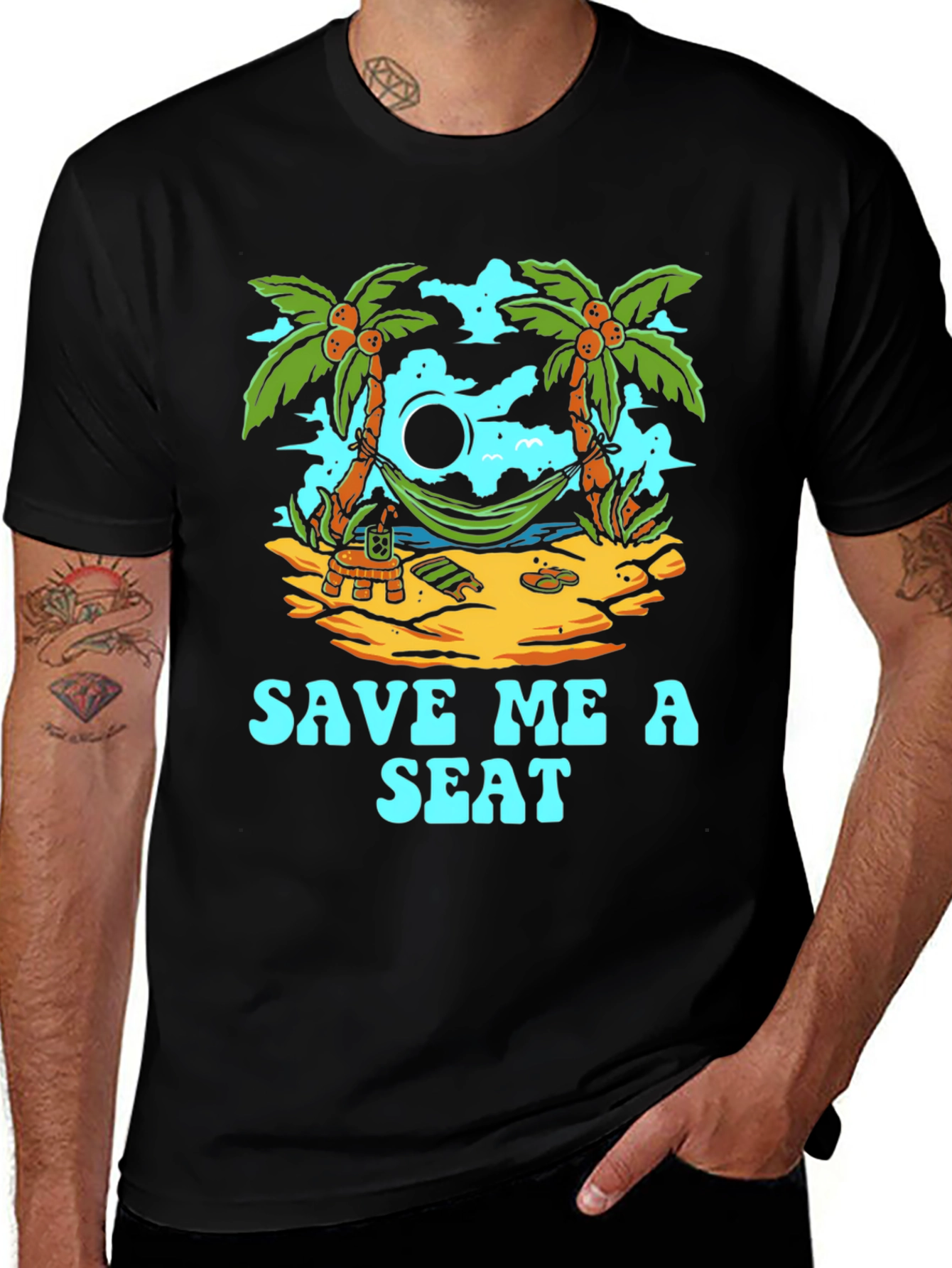 Tropical Beach Save Me a Seat T-Shirt