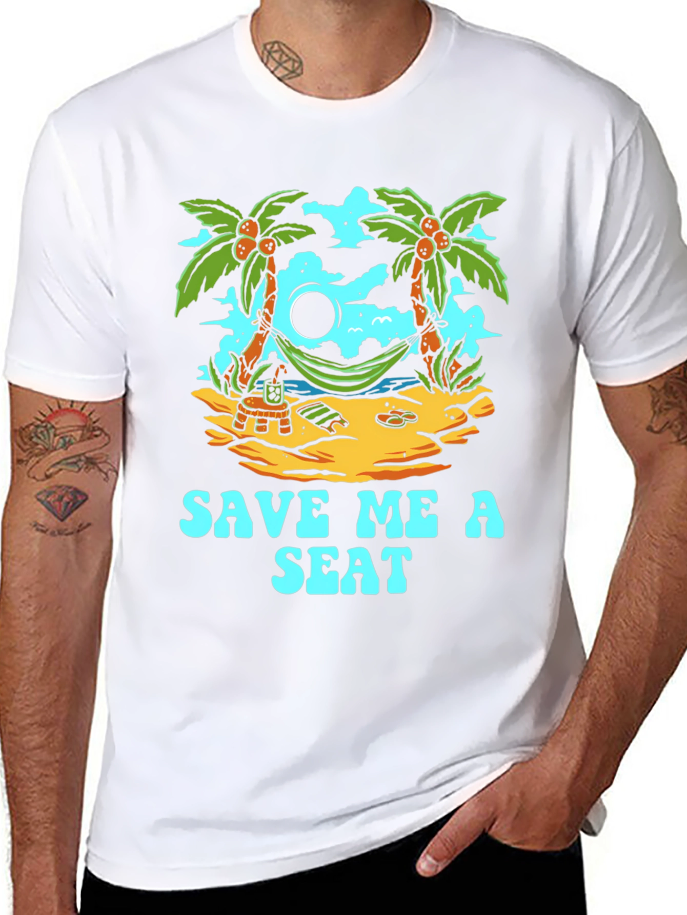 Tropical Beach Save Me a Seat T-Shirt