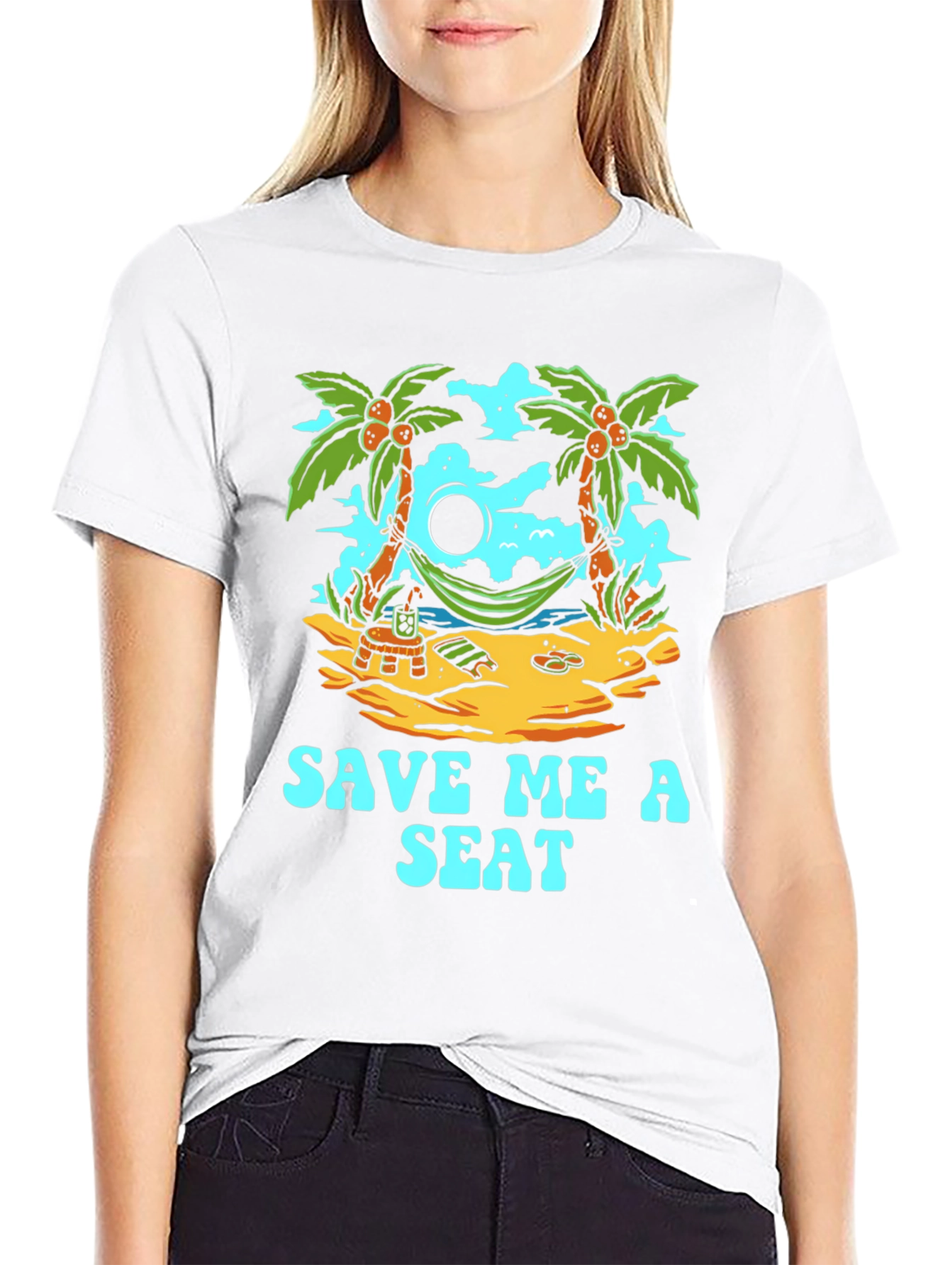 Tropical Beach Save Me a Seat T-Shirt