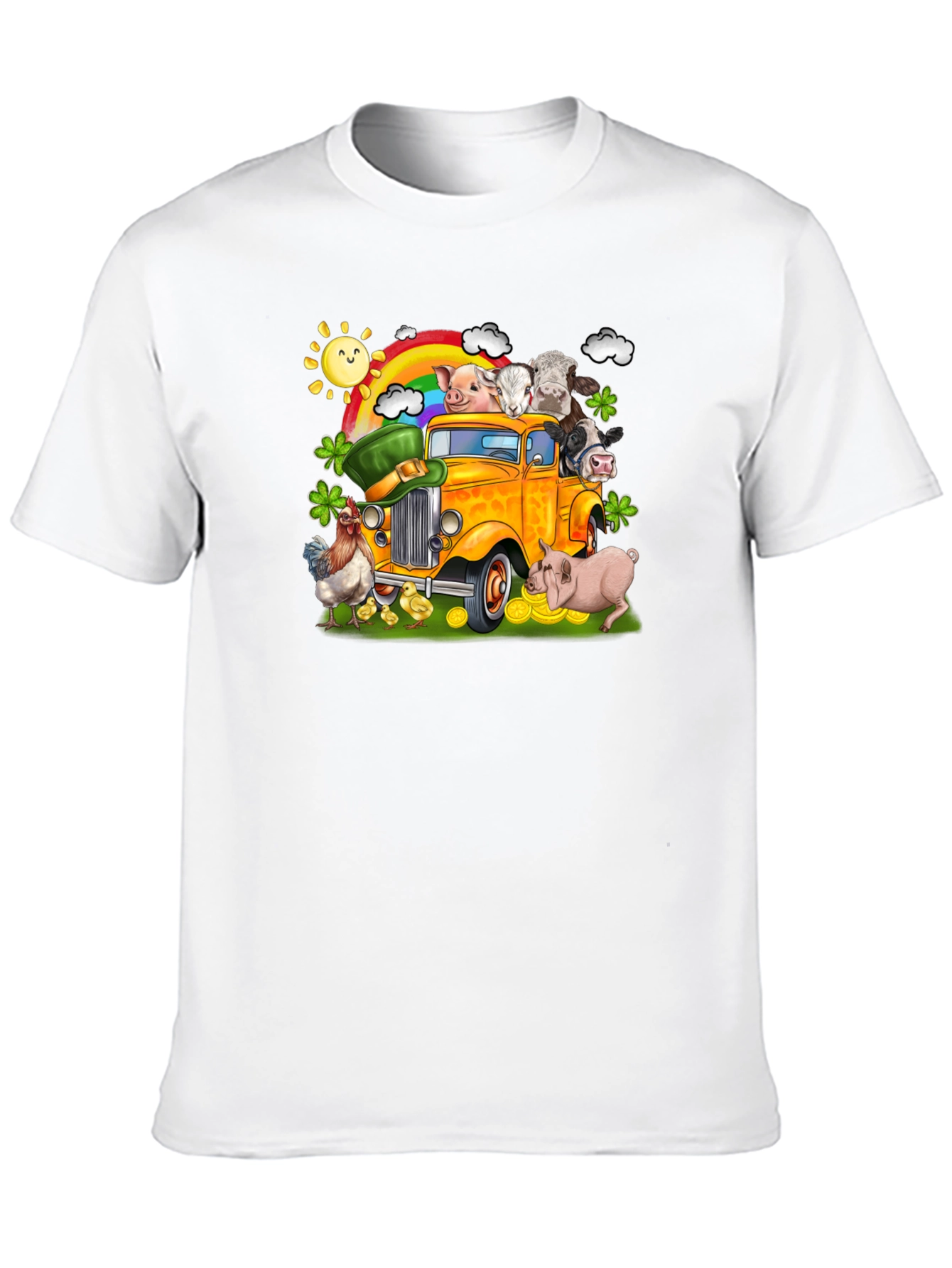 St Patricks Day Animals Truck T-Shirt