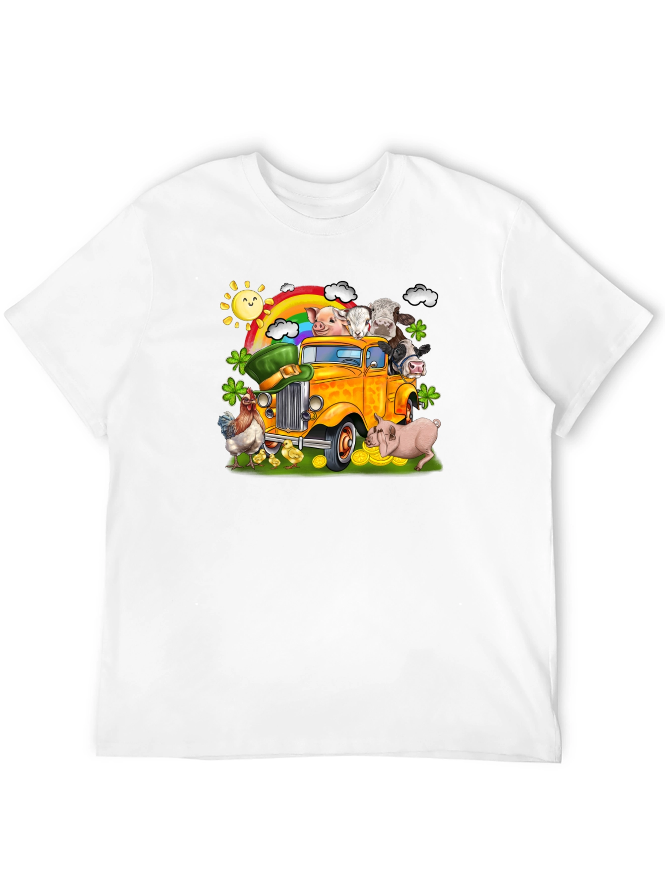 St Patricks Day Animals Truck T-Shirt