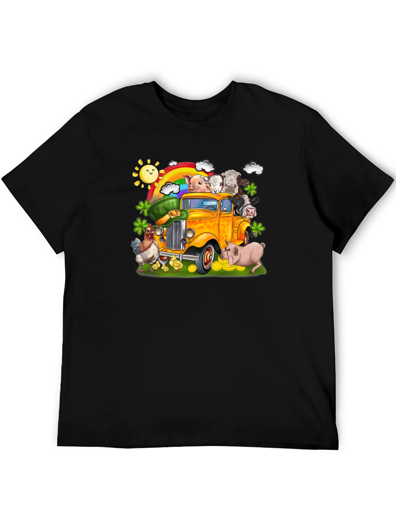 St Patricks Day Animals Truck T-Shirt