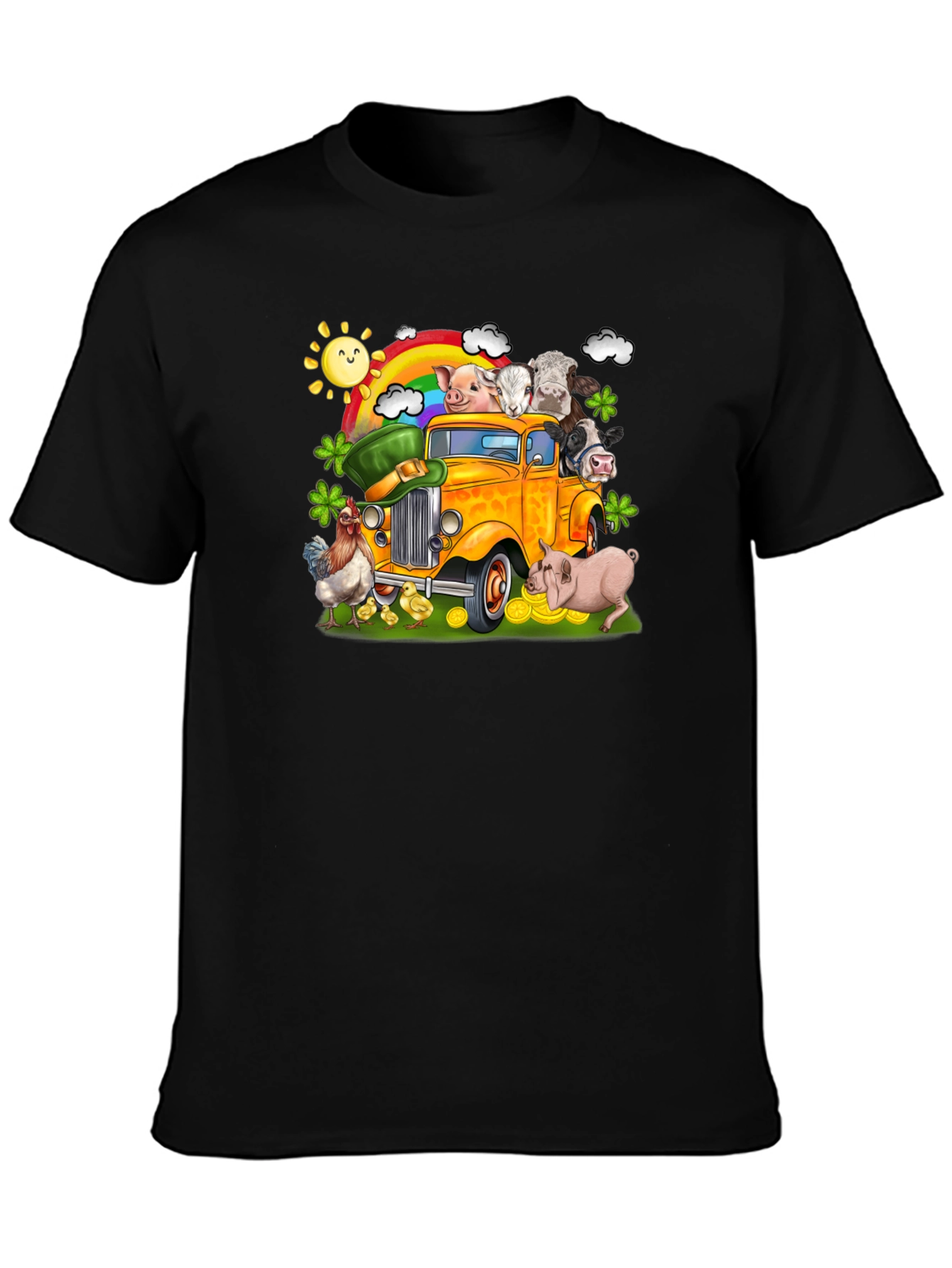 St Patricks Day Animals Truck T-Shirt