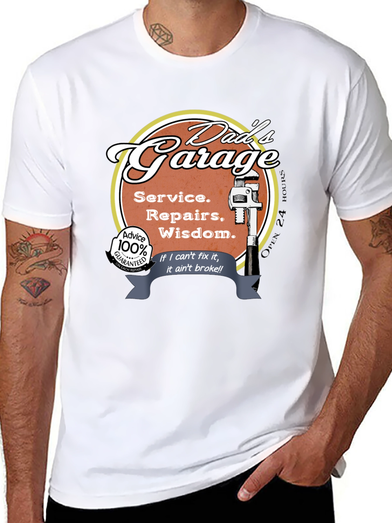 Dads Garage T-Shirt - Service Repairs Wisdom