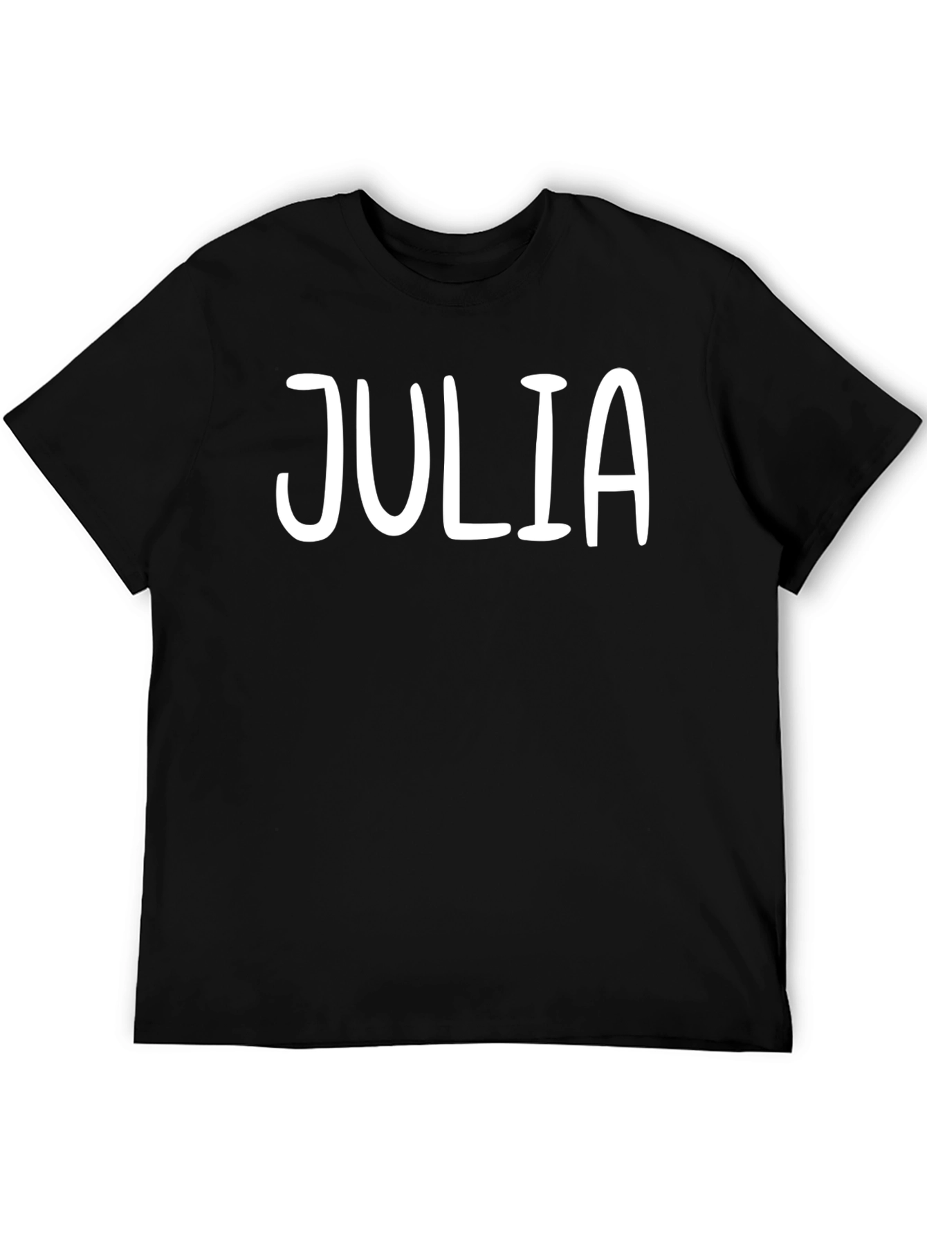 Julia Custom Name Black T-Shirt