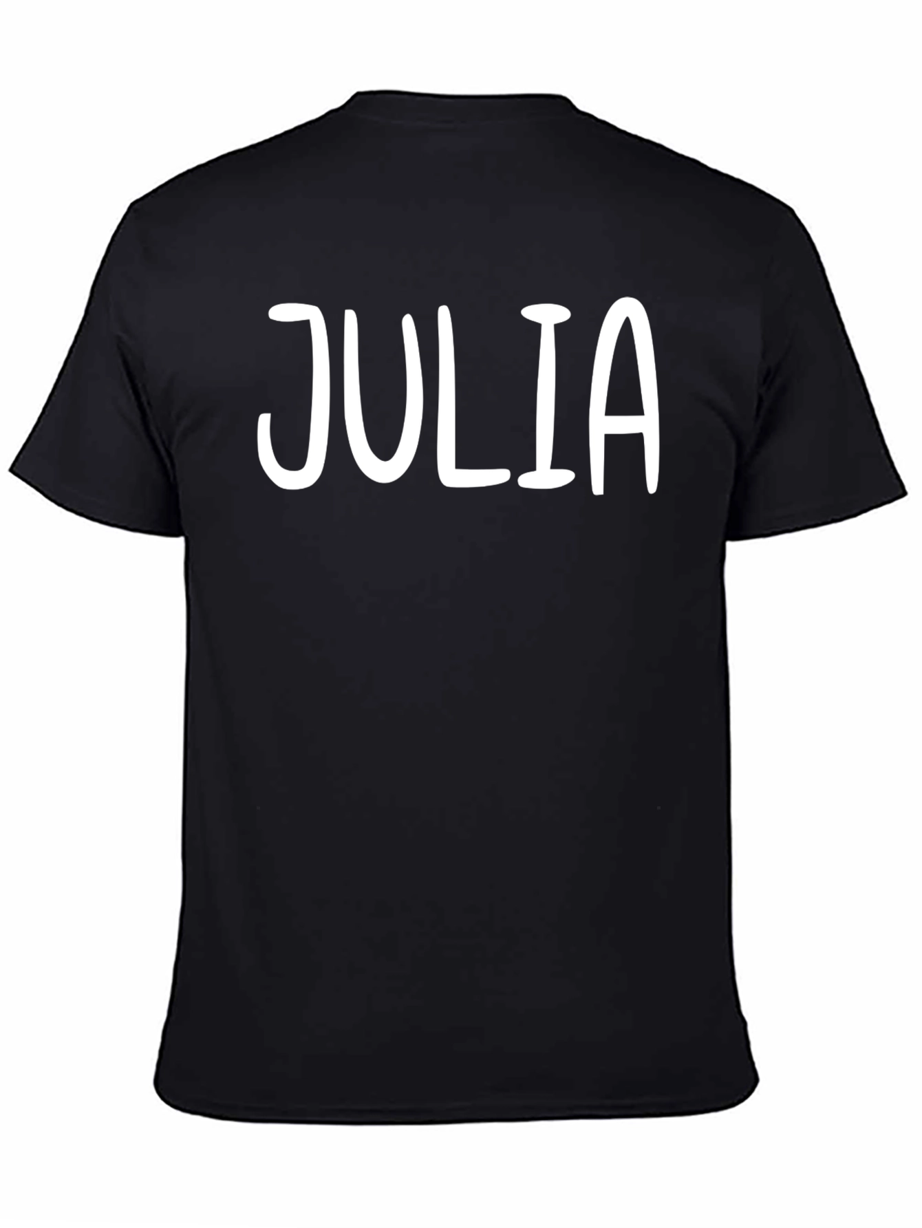 Julia Custom Name Black T-Shirt