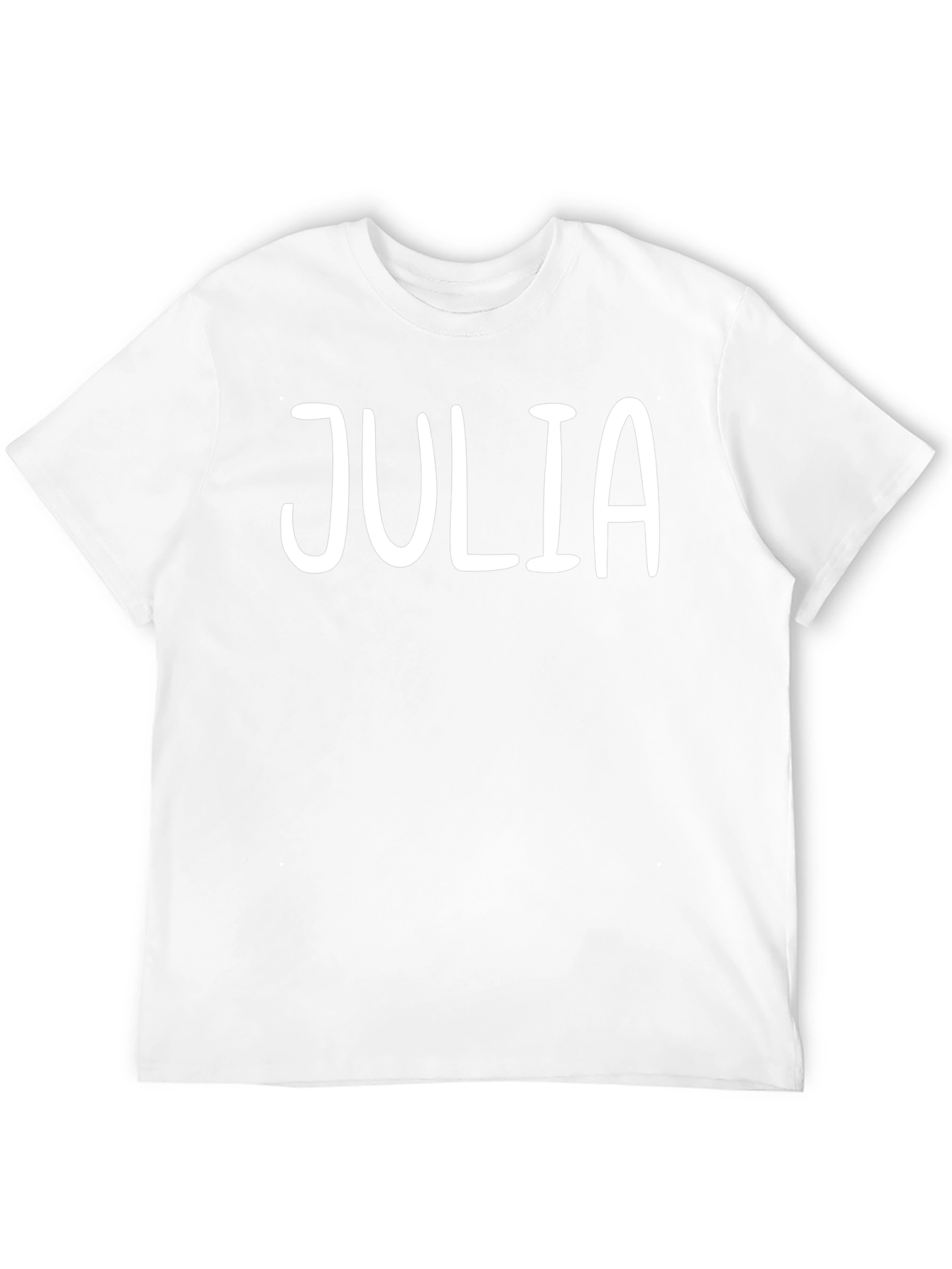Julia Custom Name Black T-Shirt