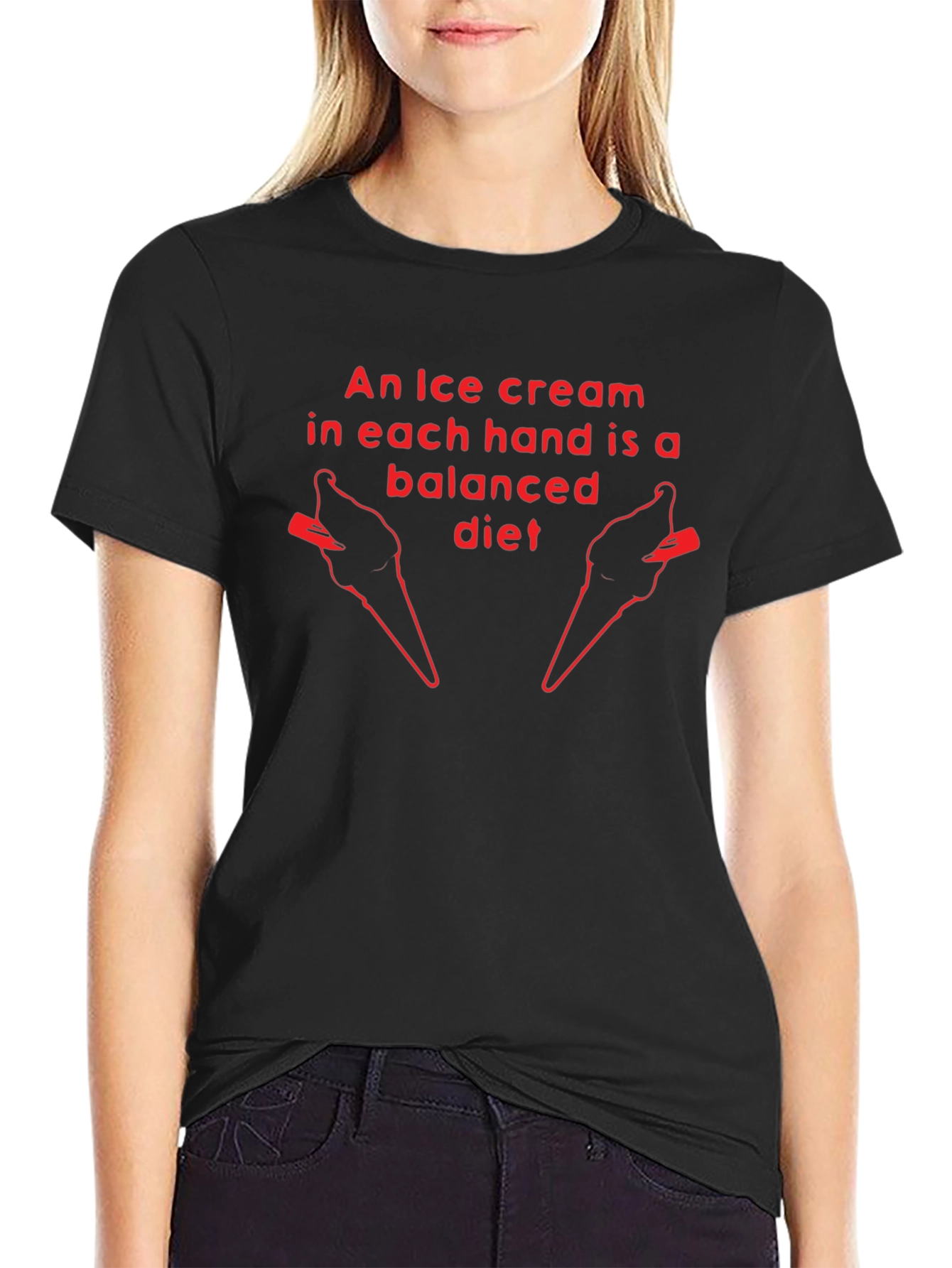 Ice Cream Balanced Diet Graphic T-Shirt