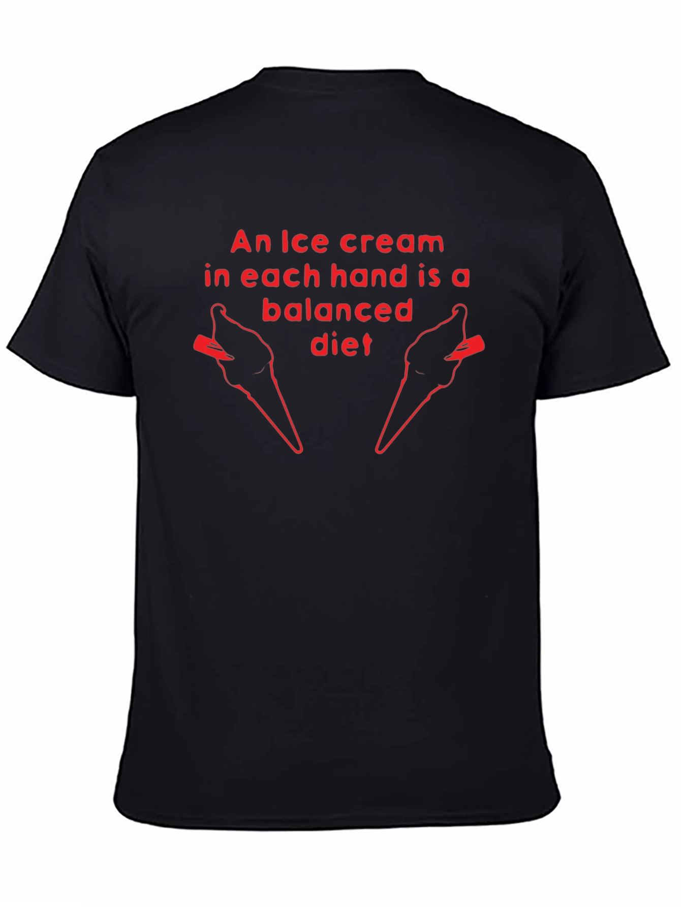 Ice Cream Balanced Diet Graphic T-Shirt