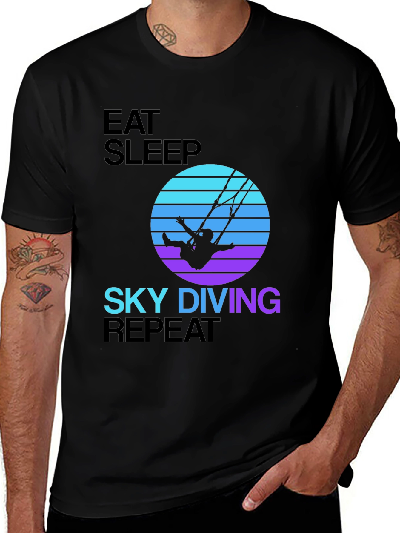 Eat Sleep Sky Diving Repeat T-Shirt
