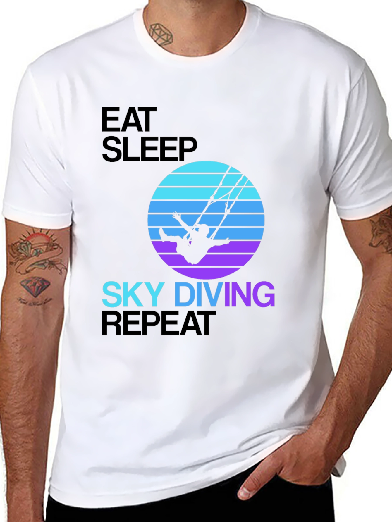 Eat Sleep Sky Diving Repeat T-Shirt