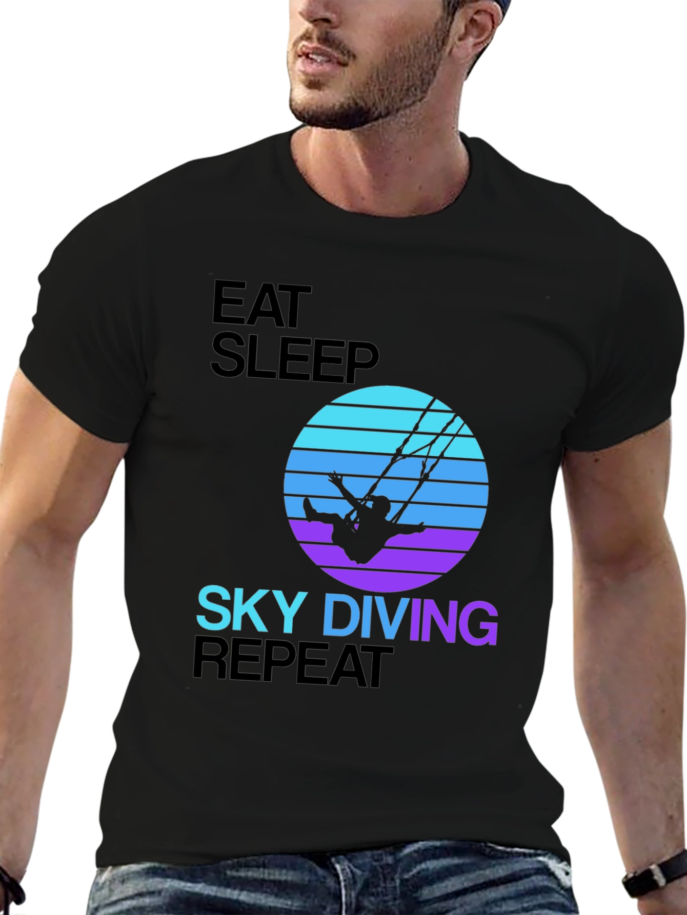 Eat Sleep Sky Diving Repeat T-Shirt