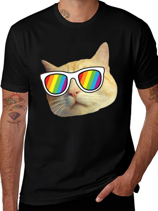 Cool Cat Pride T-Shirt - Rainbow Shades