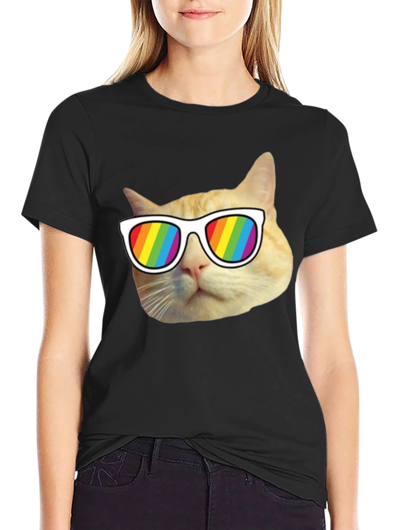 Cool Cat Pride T-Shirt - Rainbow Shades
