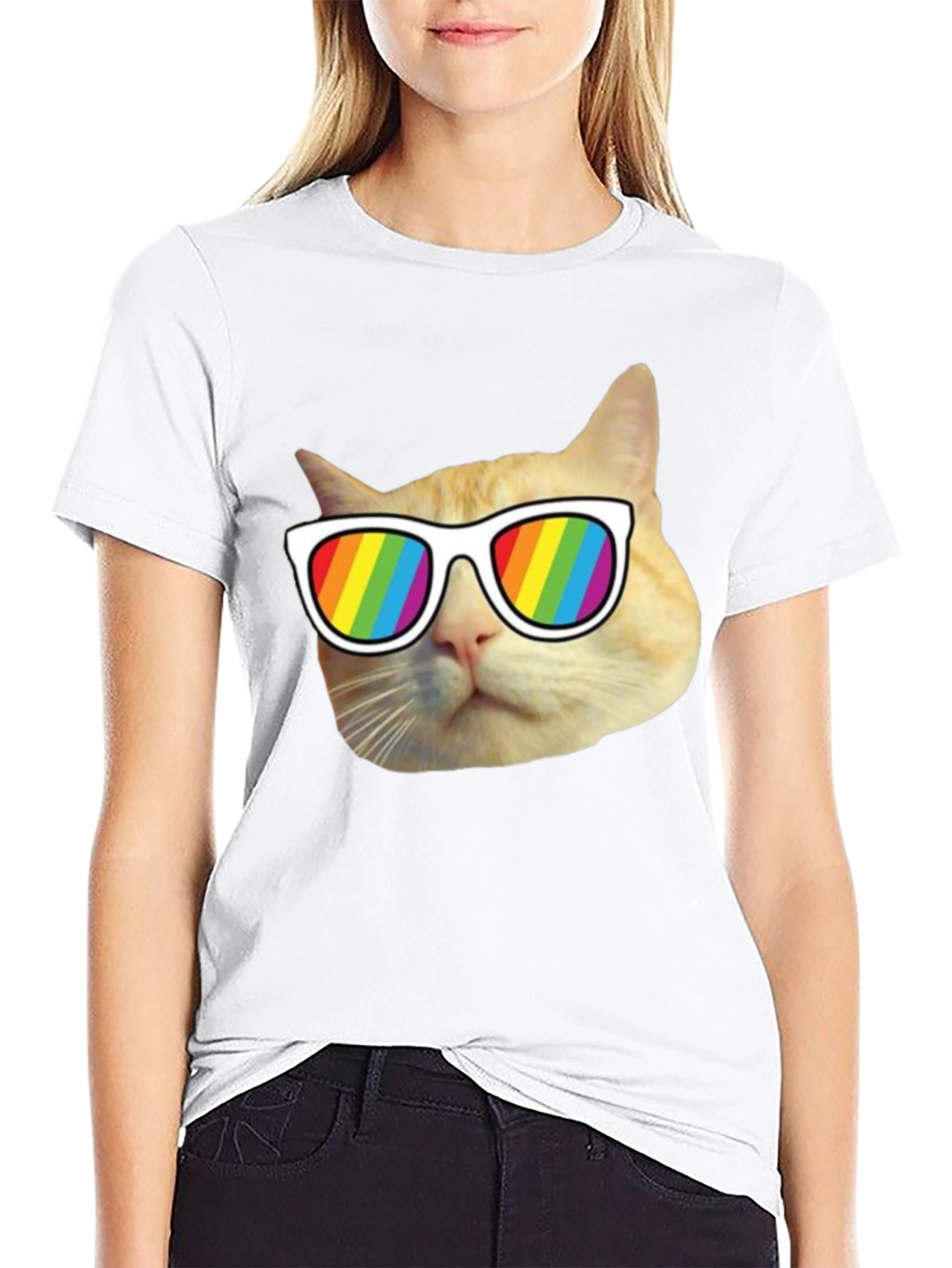Cool Cat Pride T-Shirt - Rainbow Shades