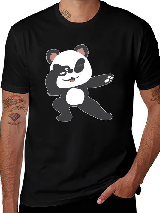 Dabbing Panda Graphic Tee - Black T-Shirt