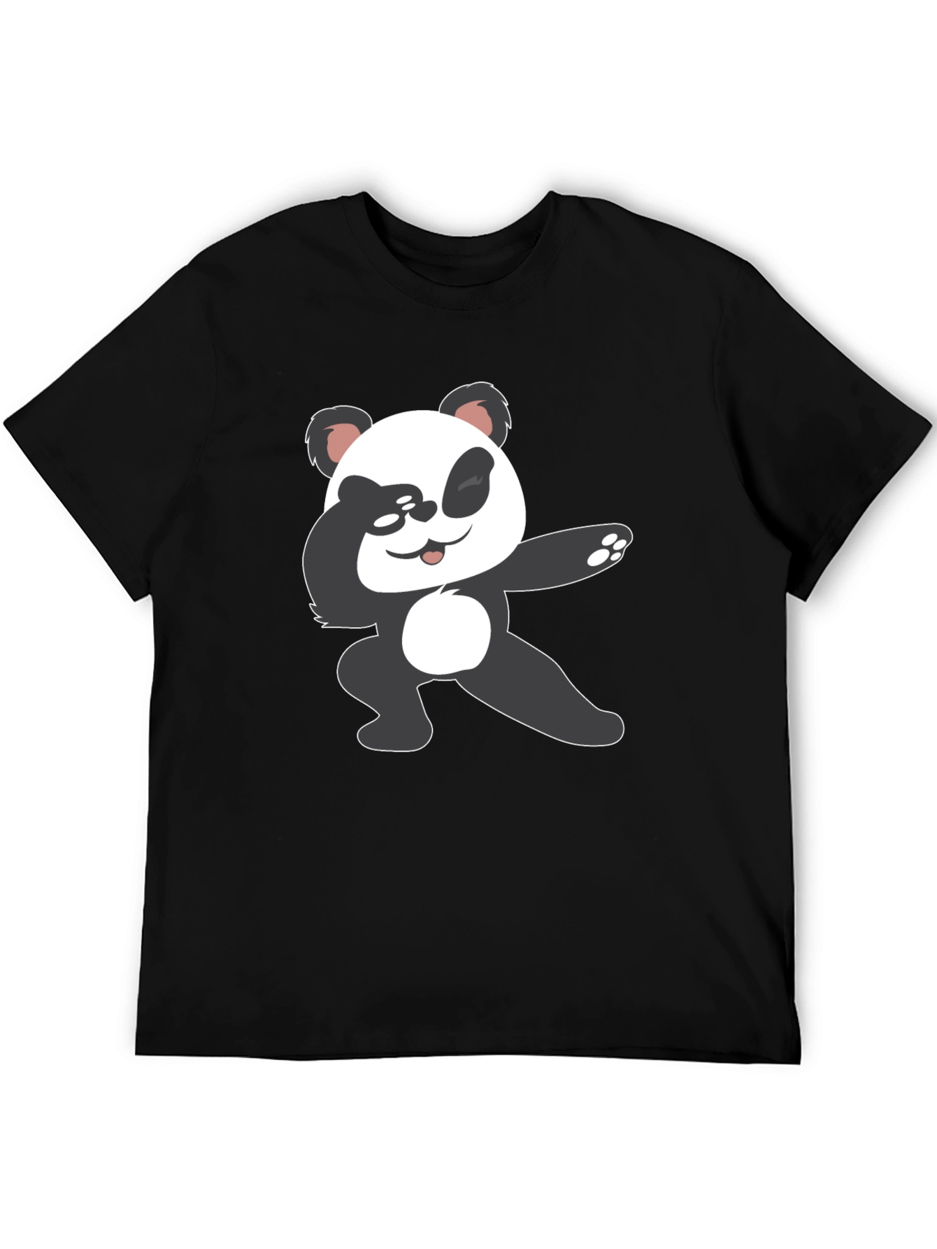 Dabbing Panda Graphic Tee - Black T-Shirt