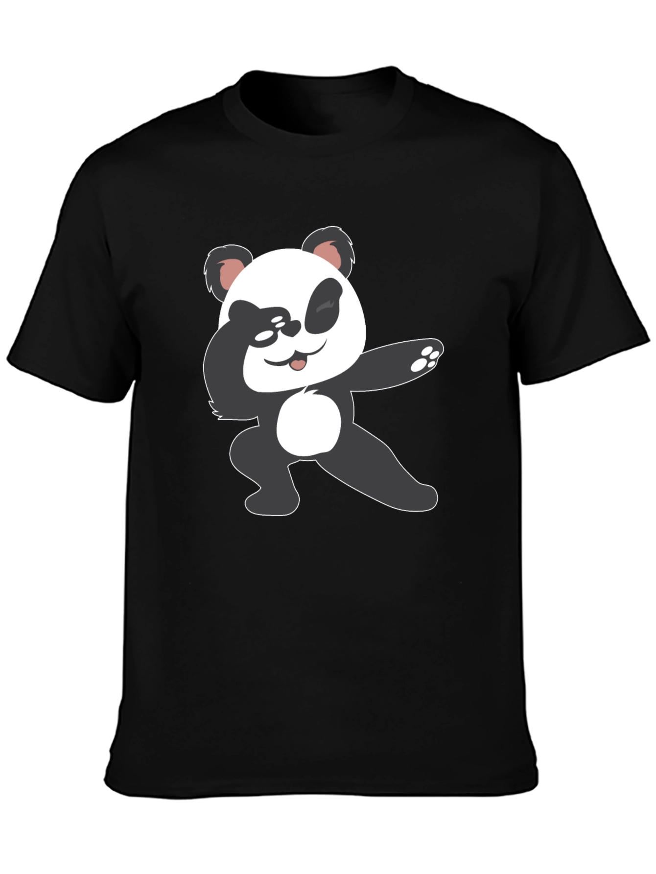 Dabbing Panda Graphic Tee - Black T-Shirt