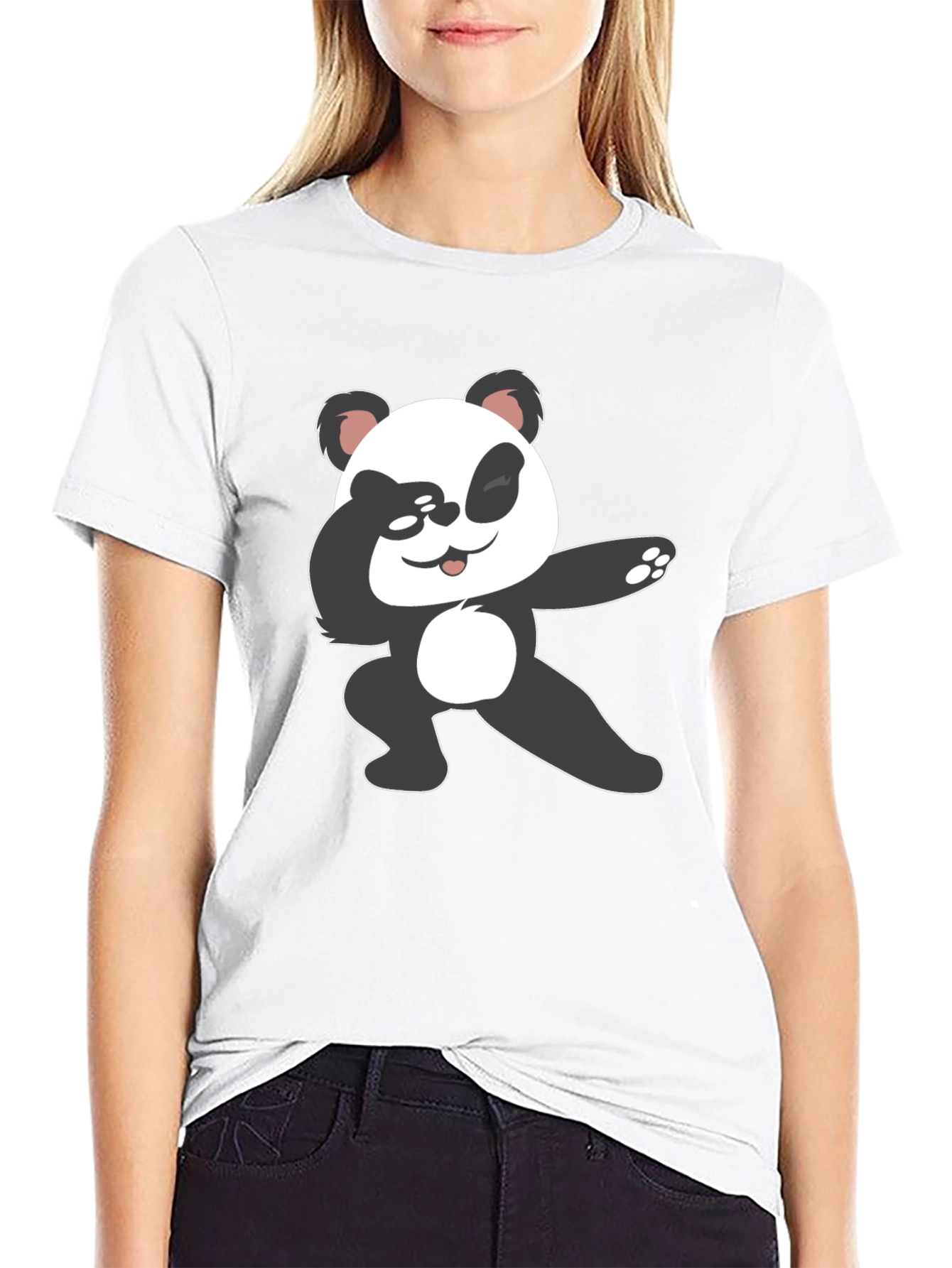 Dabbing Panda Graphic Tee - Black T-Shirt