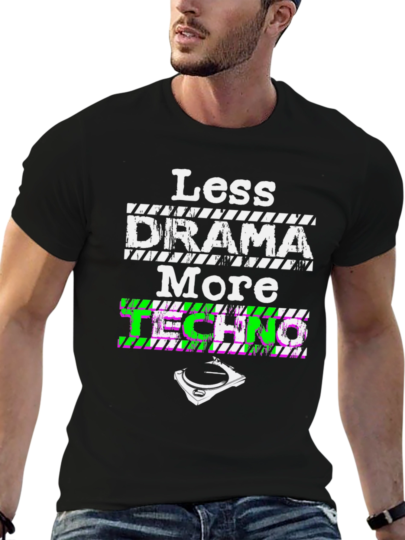 Less Drama More Techno Graphic Tee