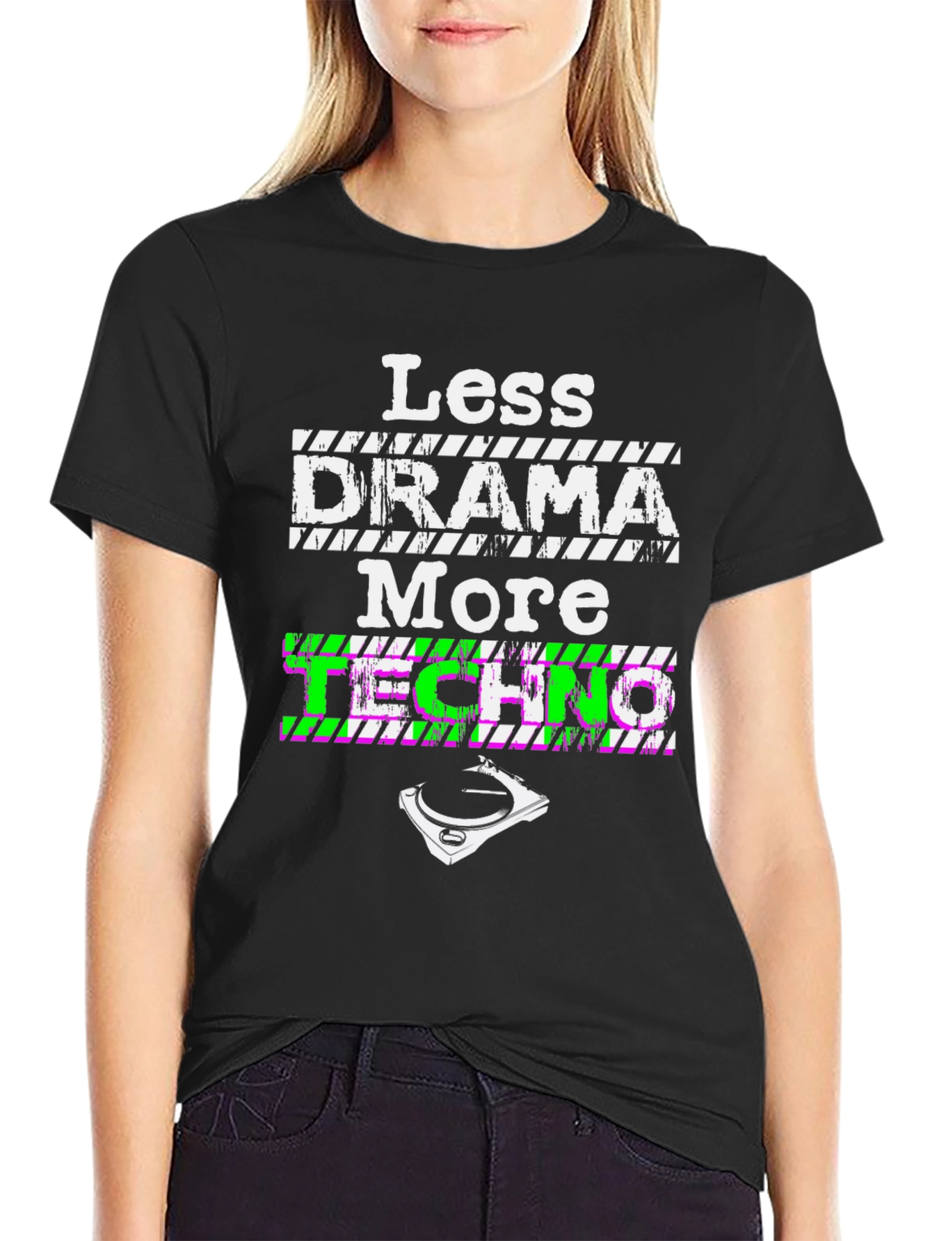 Less Drama More Techno Graphic Tee