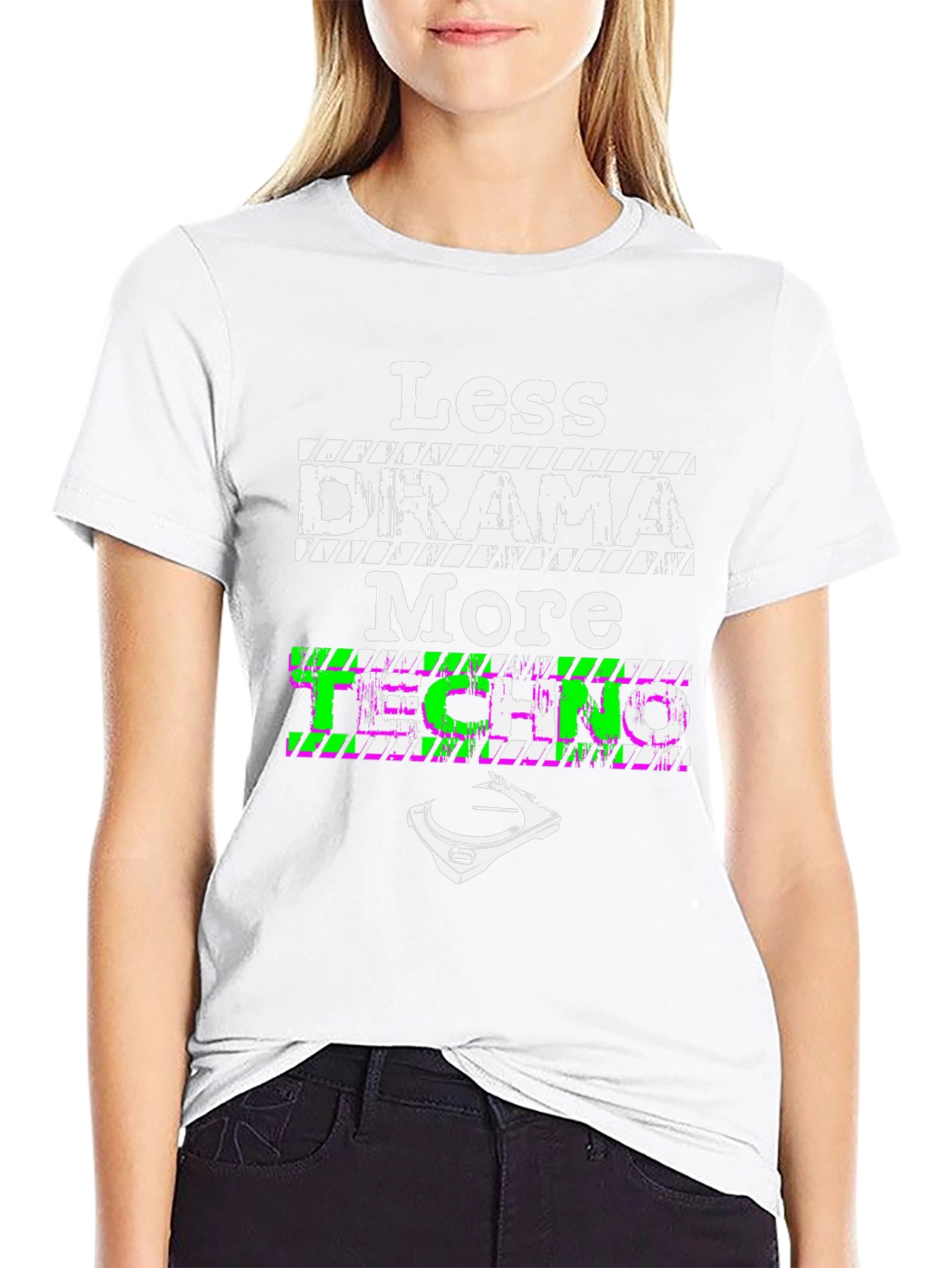 Less Drama More Techno Graphic Tee