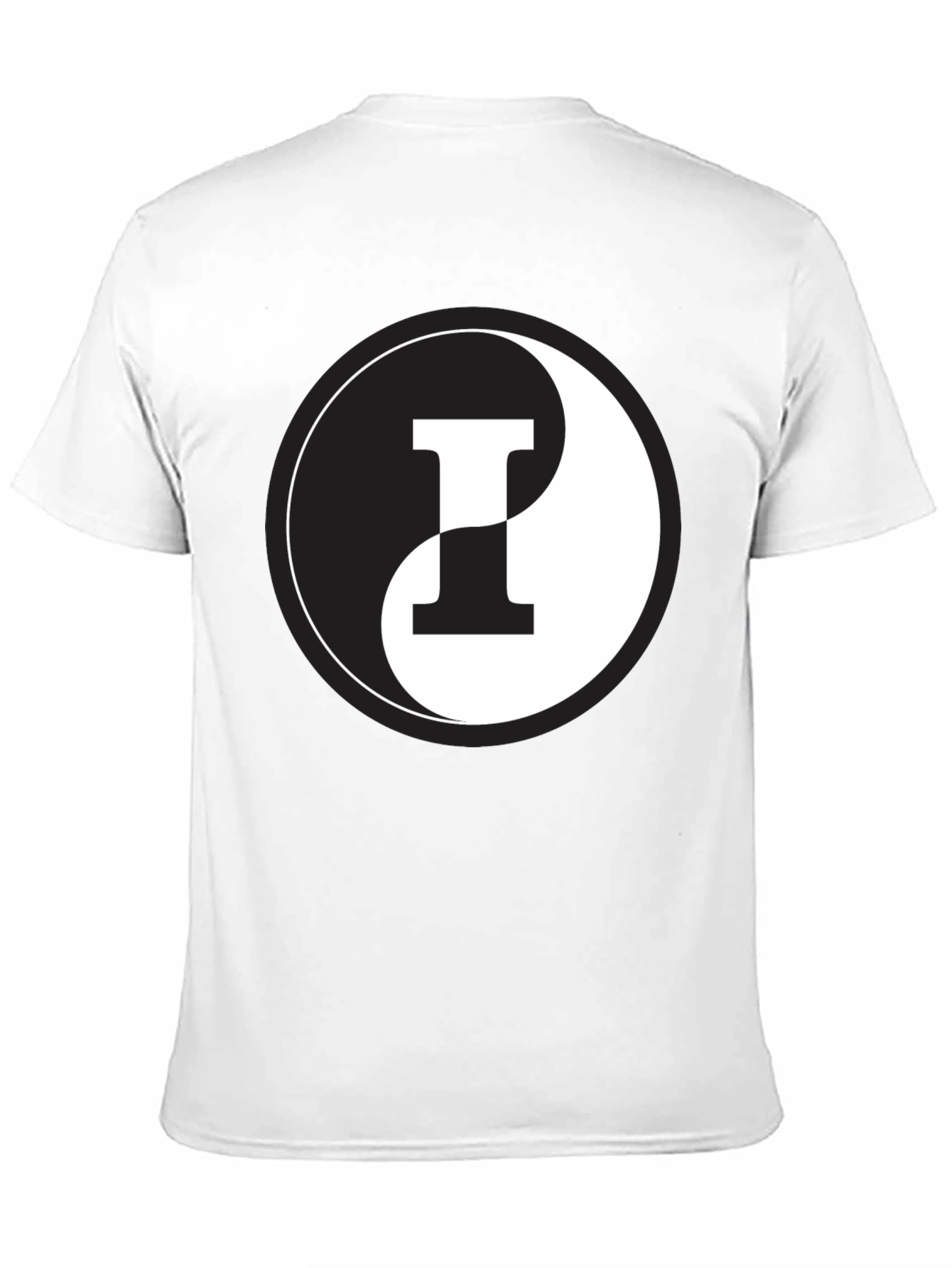 Yin Yang Letter I Graphic Tee - Black