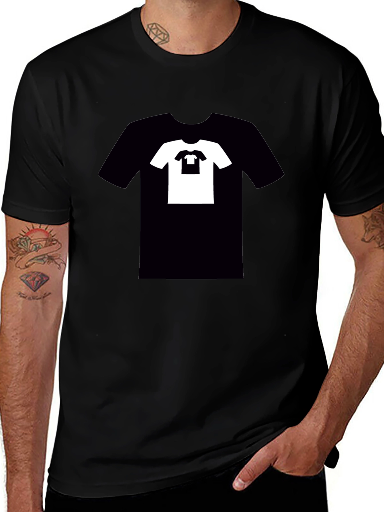 Recursive Tee: Black T-Shirt with T-Shirt Graphic