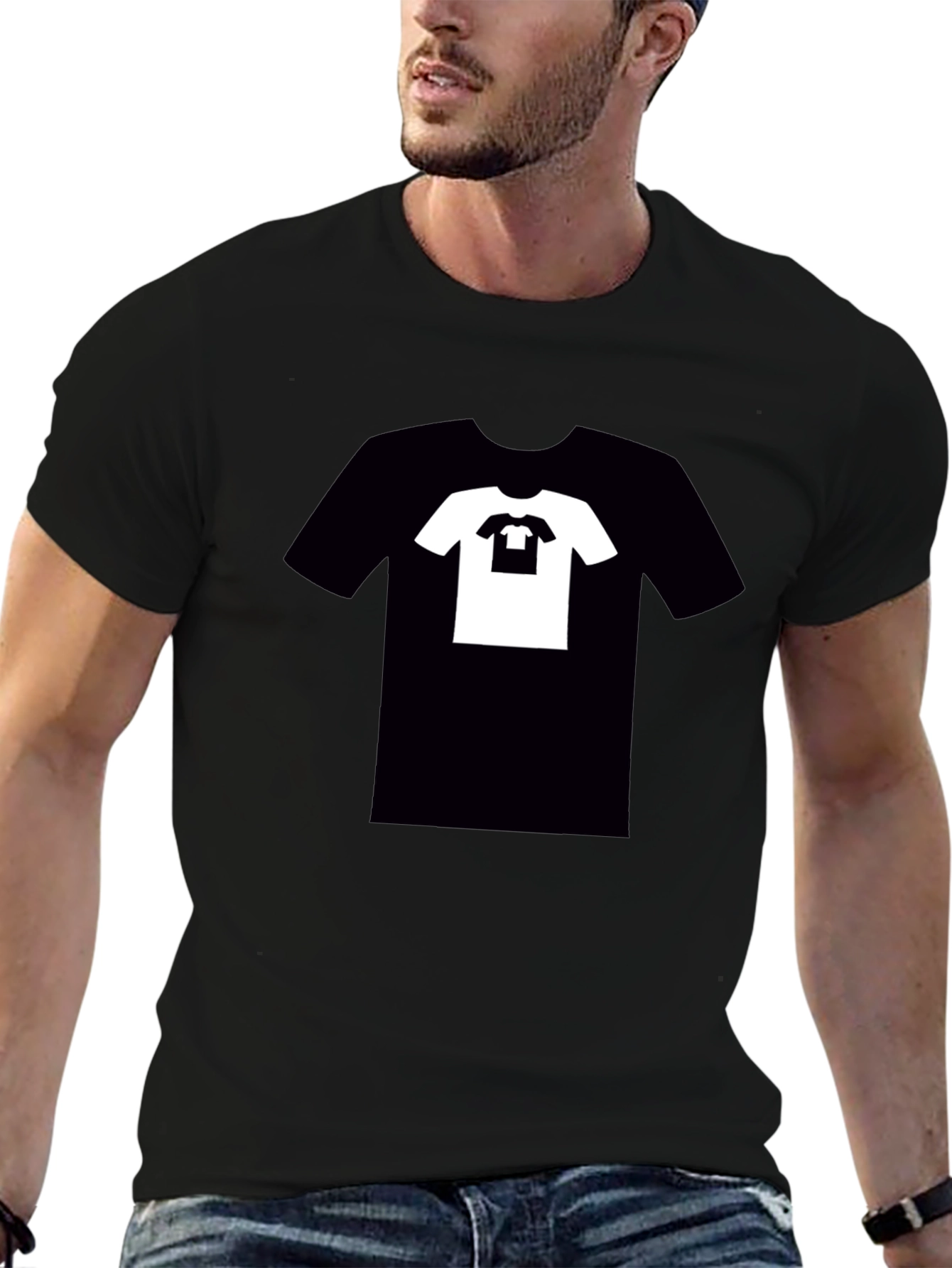 Recursive Tee: Black T-Shirt with T-Shirt Graphic