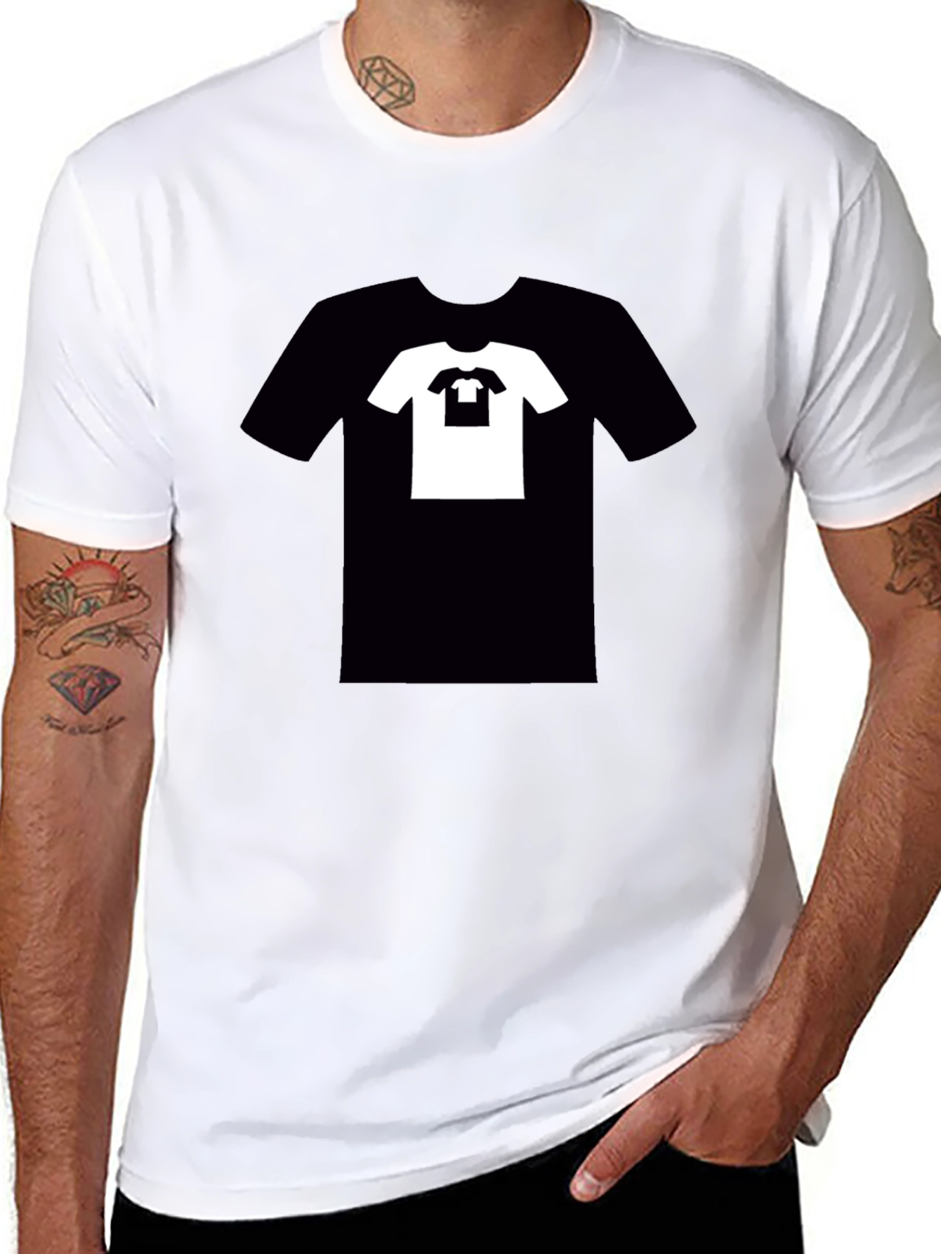 Recursive Tee: Black T-Shirt with T-Shirt Graphic