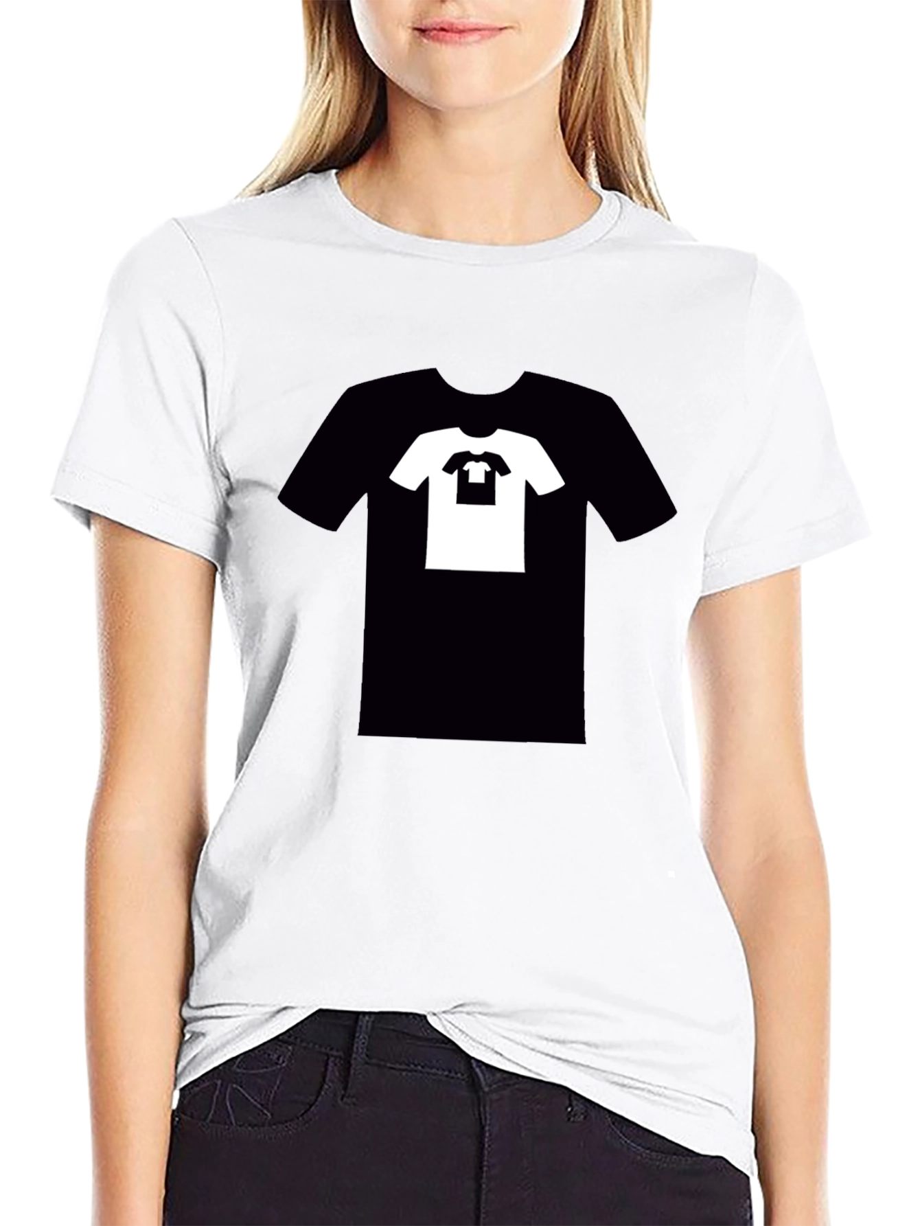 Recursive Tee: Black T-Shirt with T-Shirt Graphic