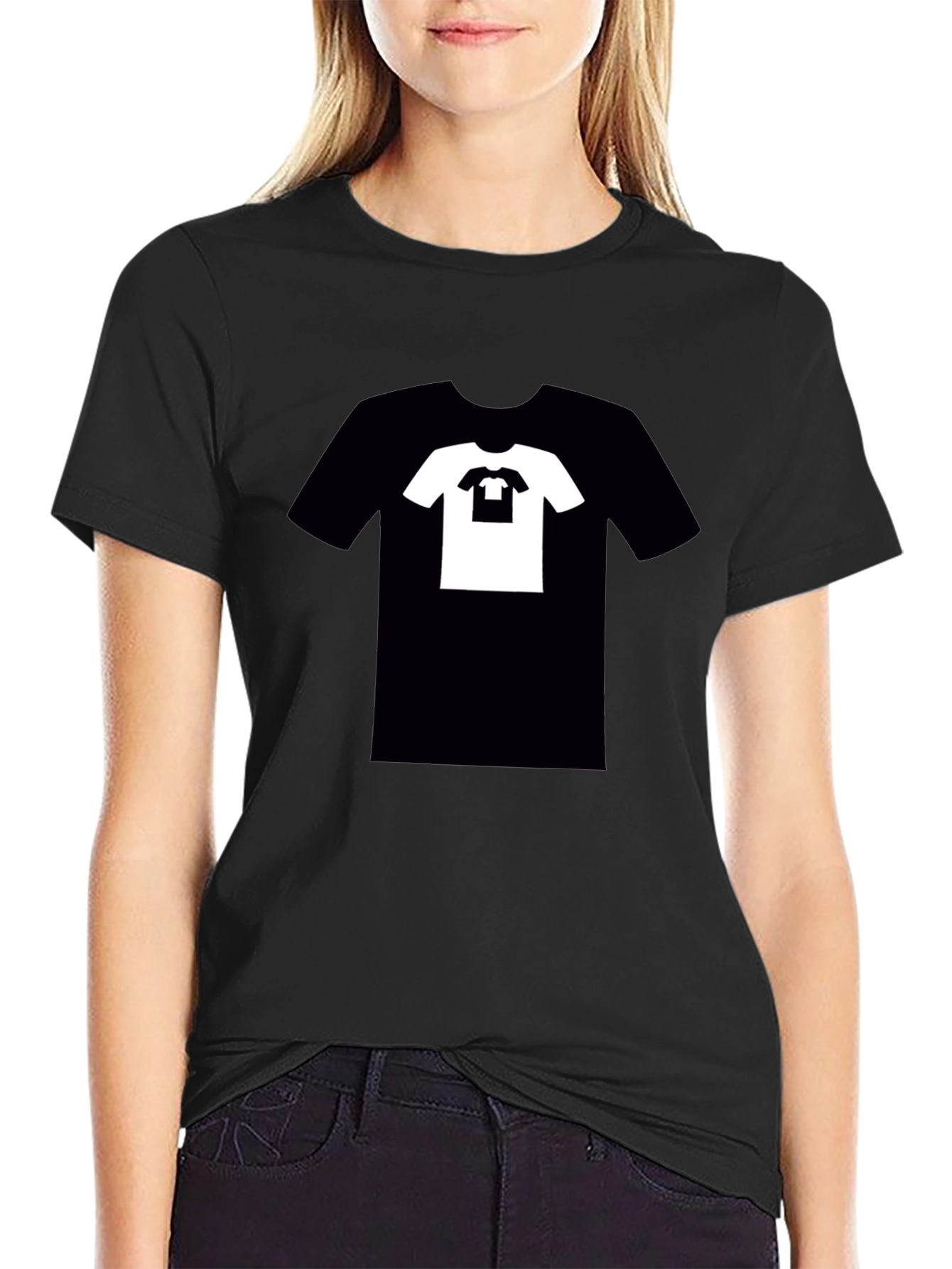Recursive Tee: Black T-Shirt with T-Shirt Graphic