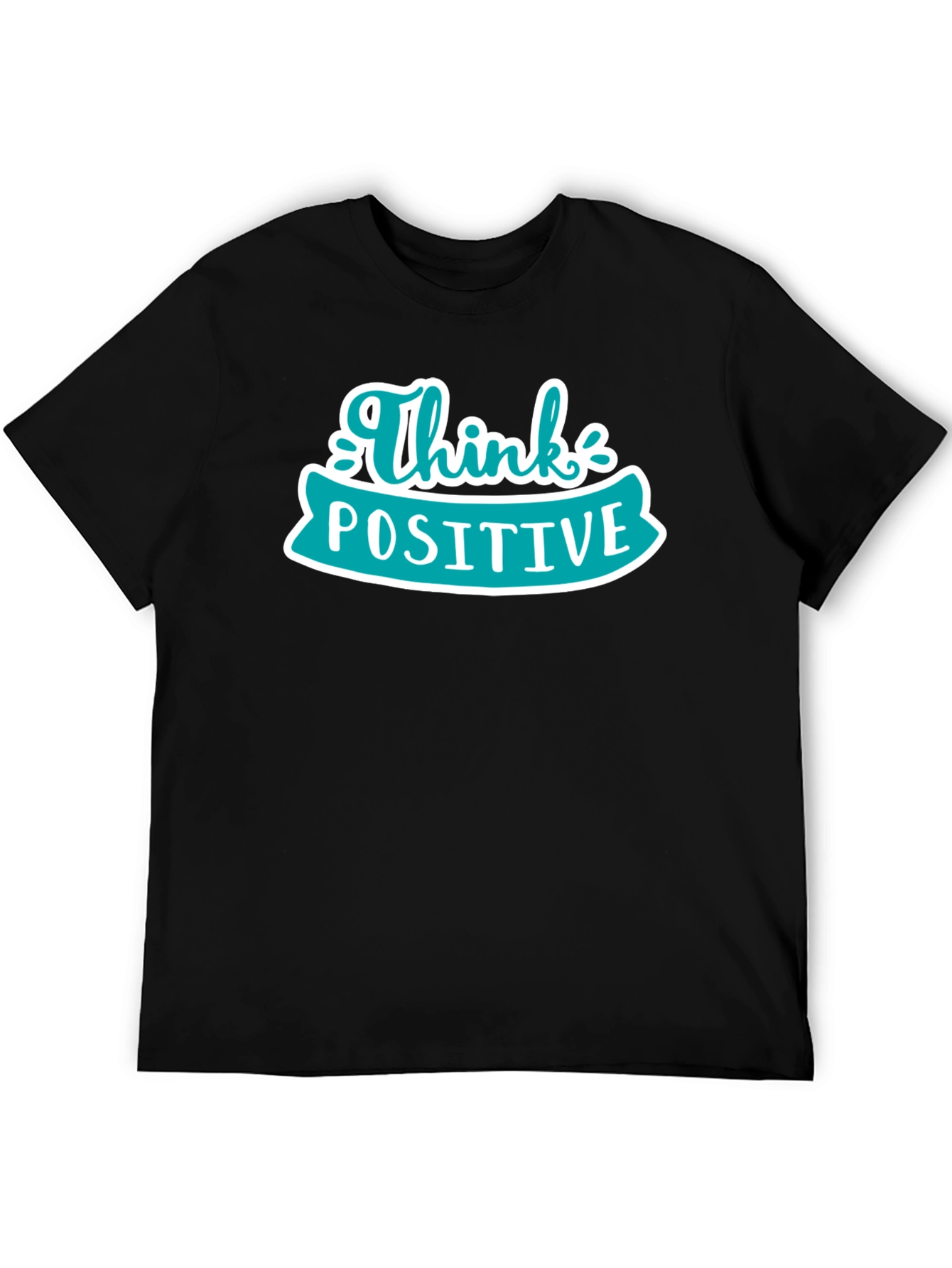 Think Positive Graphic Tee - Black Casual Shirt