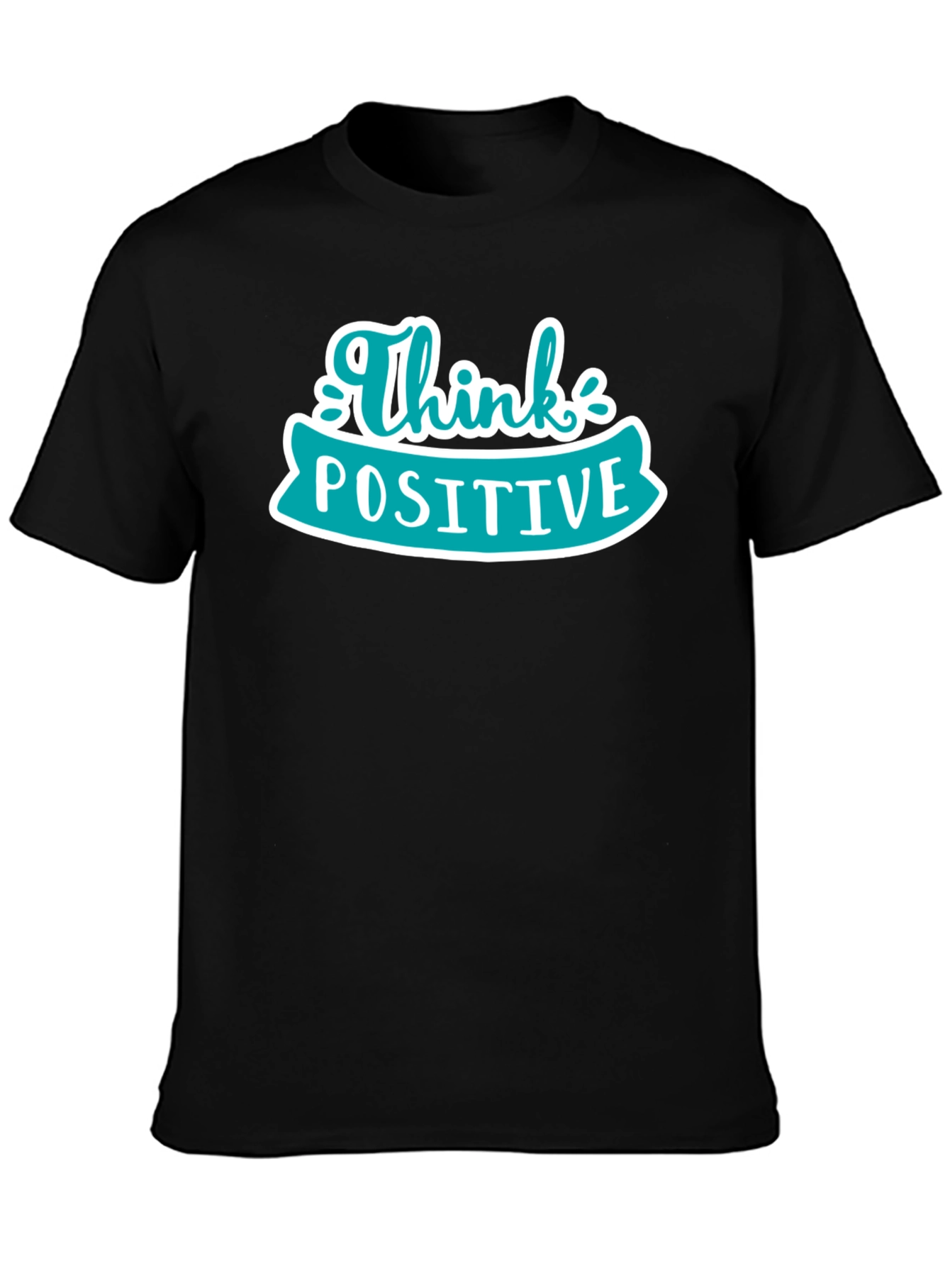 Think Positive Graphic Tee - Black Casual Shirt
