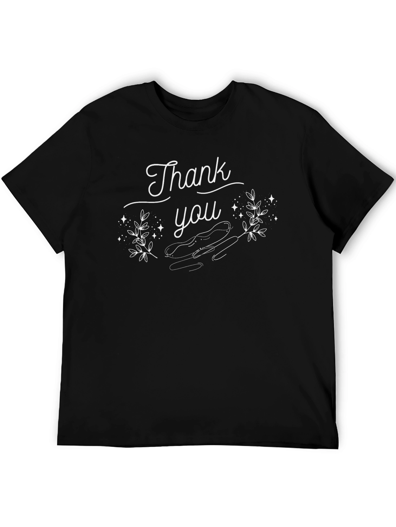 Thank You Graphic Black T-Shirt